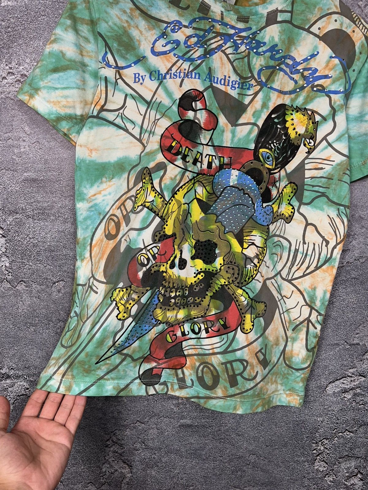 Ed Hardy Vintage Y2K Ed Hardy All Over Print Tie Dye T-shirt Tee Size US S / EU 44-46 / 1 - 3 Thumbnail