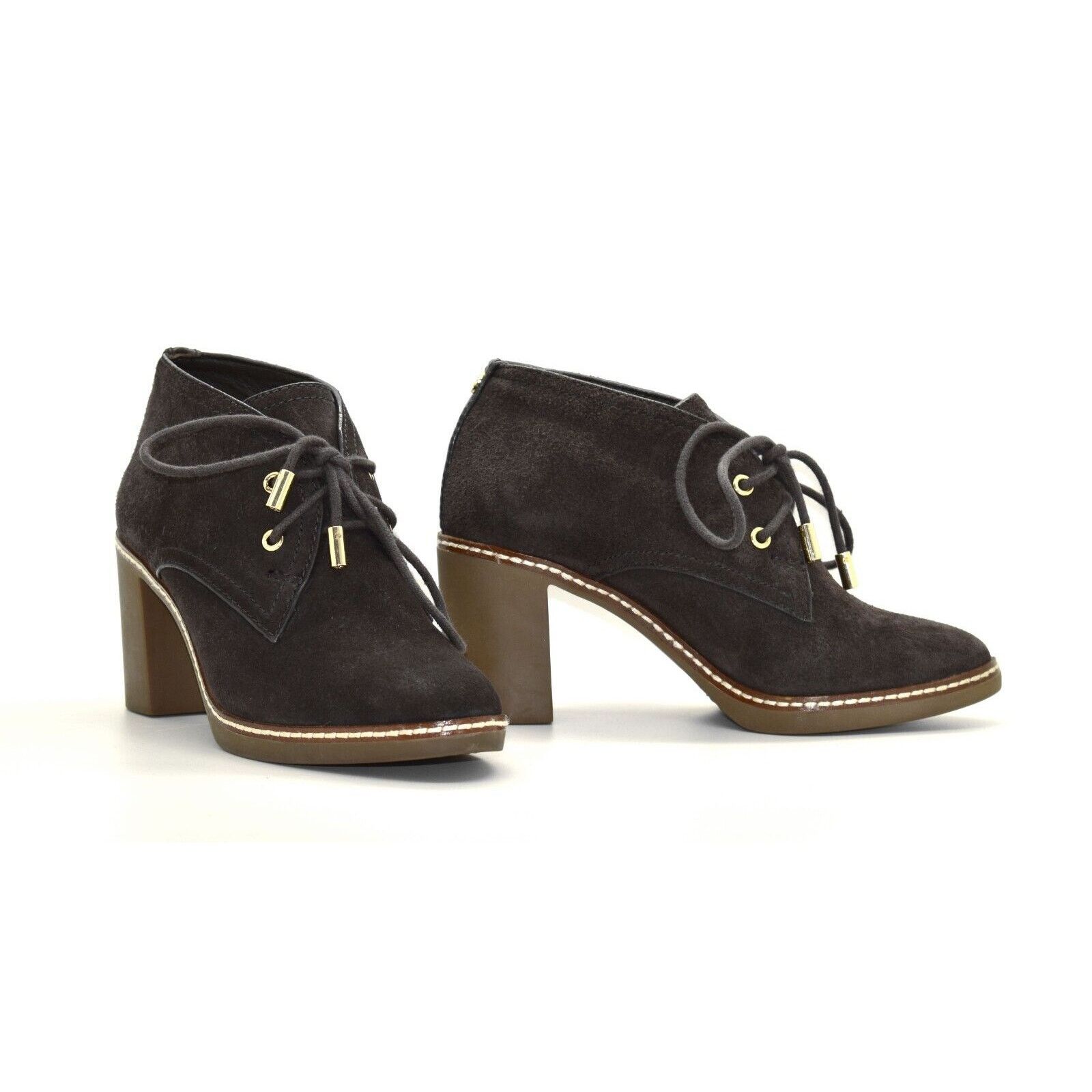 Tory Burch TORY BURCH Hilary Suede Sheep Fur Lining Lace Up Bootie 5.5M Size US 5.5 / IT 35.5 - 1 Thumbnail