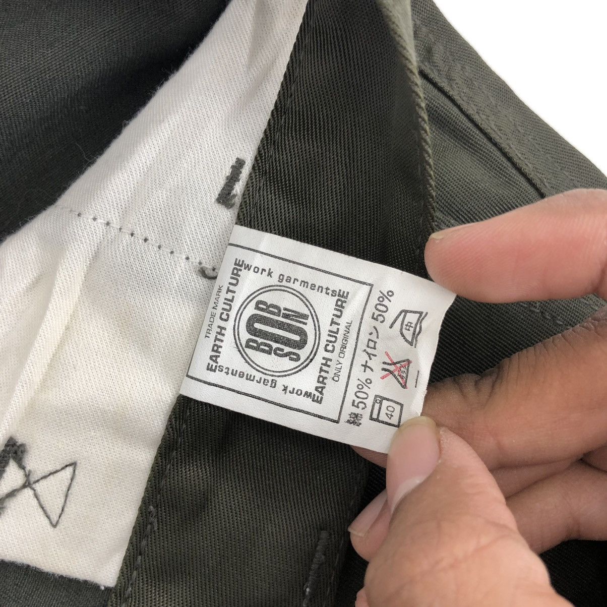 If Six Was Nine × Japanese Brand × Le Grande Bleu (L.G.B.) Vintage Bobson Big Pocket Bondage Cargo Olive Green Pants Size US 29 - 10 Thumbnail