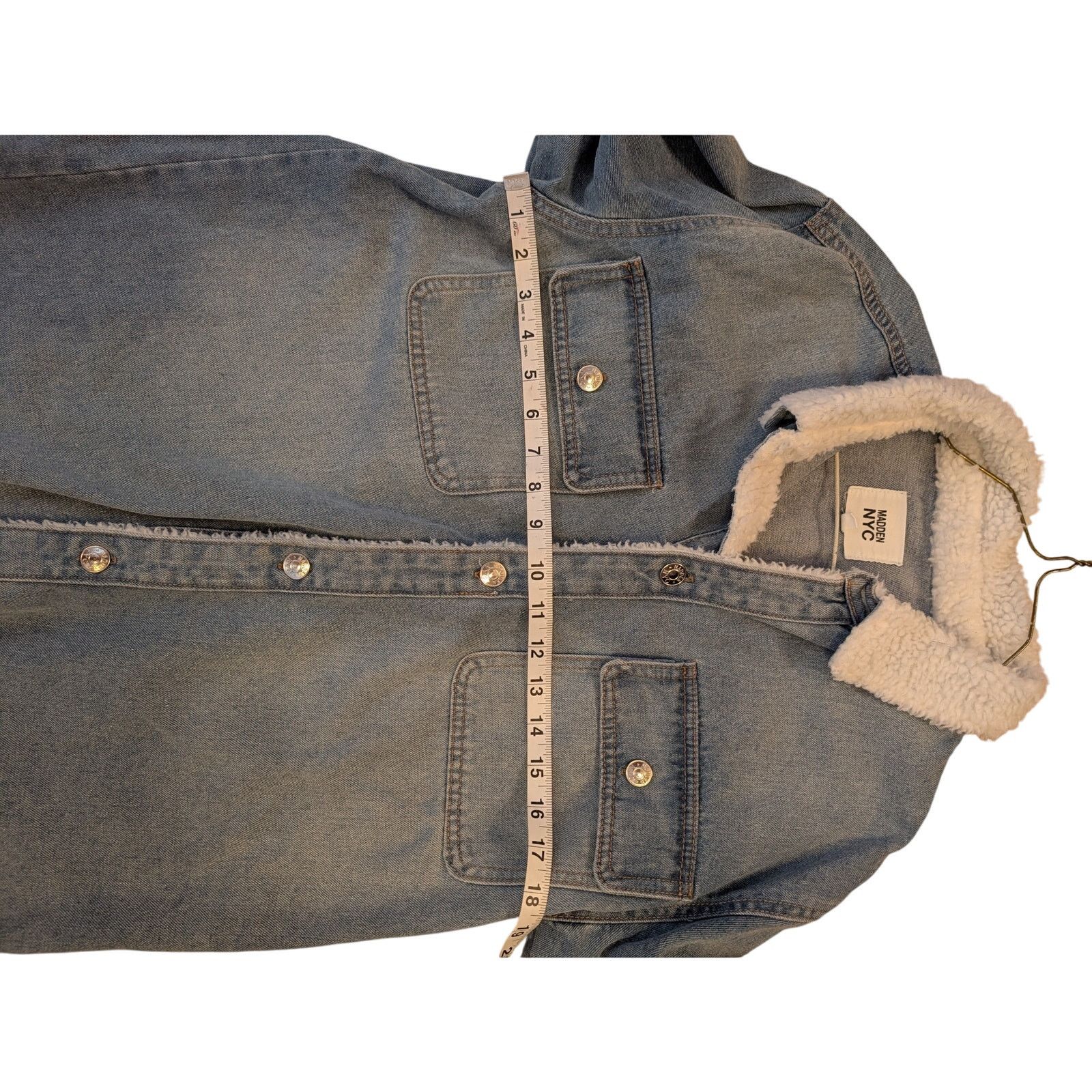 Madden NYC Mens Madden NYC Medium Denim Jeans Jacket Fall Jacket Size US M / EU 48-50 / 2 - 4 Thumbnail