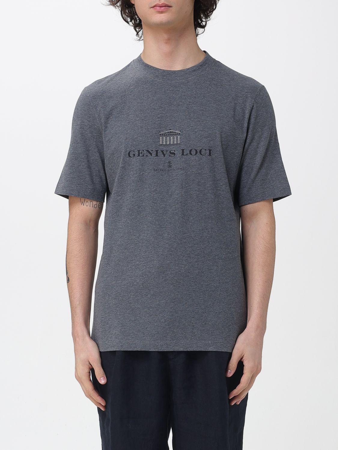 Brunello Cucinelli Brunello Cucinelli T-Shirt Men Grey Size US XXL / EU 58 / 5 - 1 Thumbnail