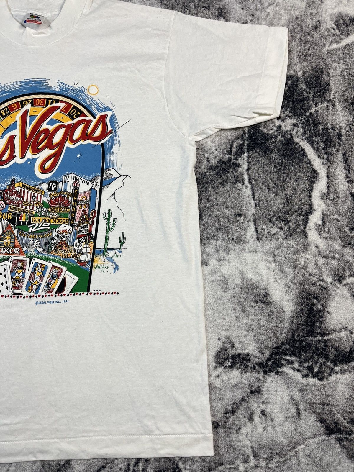 Vintage Vintage Las Vegas Graphic Tee (1991) Size US M / EU 48-50 / 2 - 3 Thumbnail