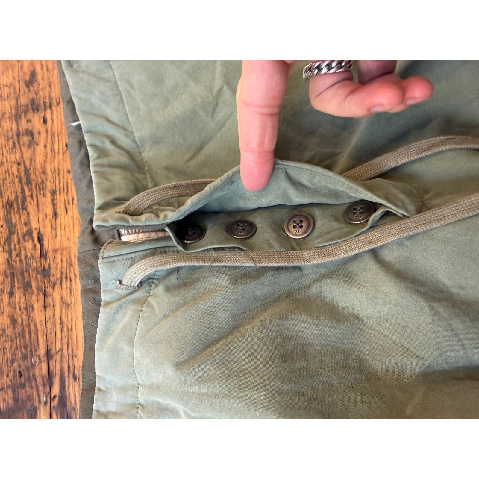 Greg Lauren Greg Lauren SAMPLE Army Tent Patchwork Wide Leg Cargo Pants Size US 34 / EU 50 - 7 Thumbnail