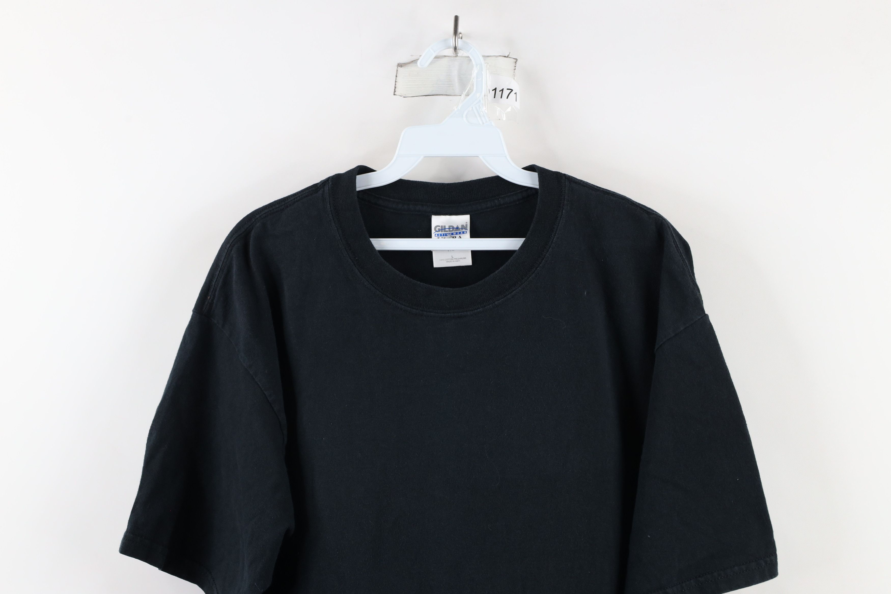 Vintage Vintage Streetwear Blank Heavyweight Cotton T-Shirt Black Size US L / EU 52-54 / 3 - 2 Thumbnail