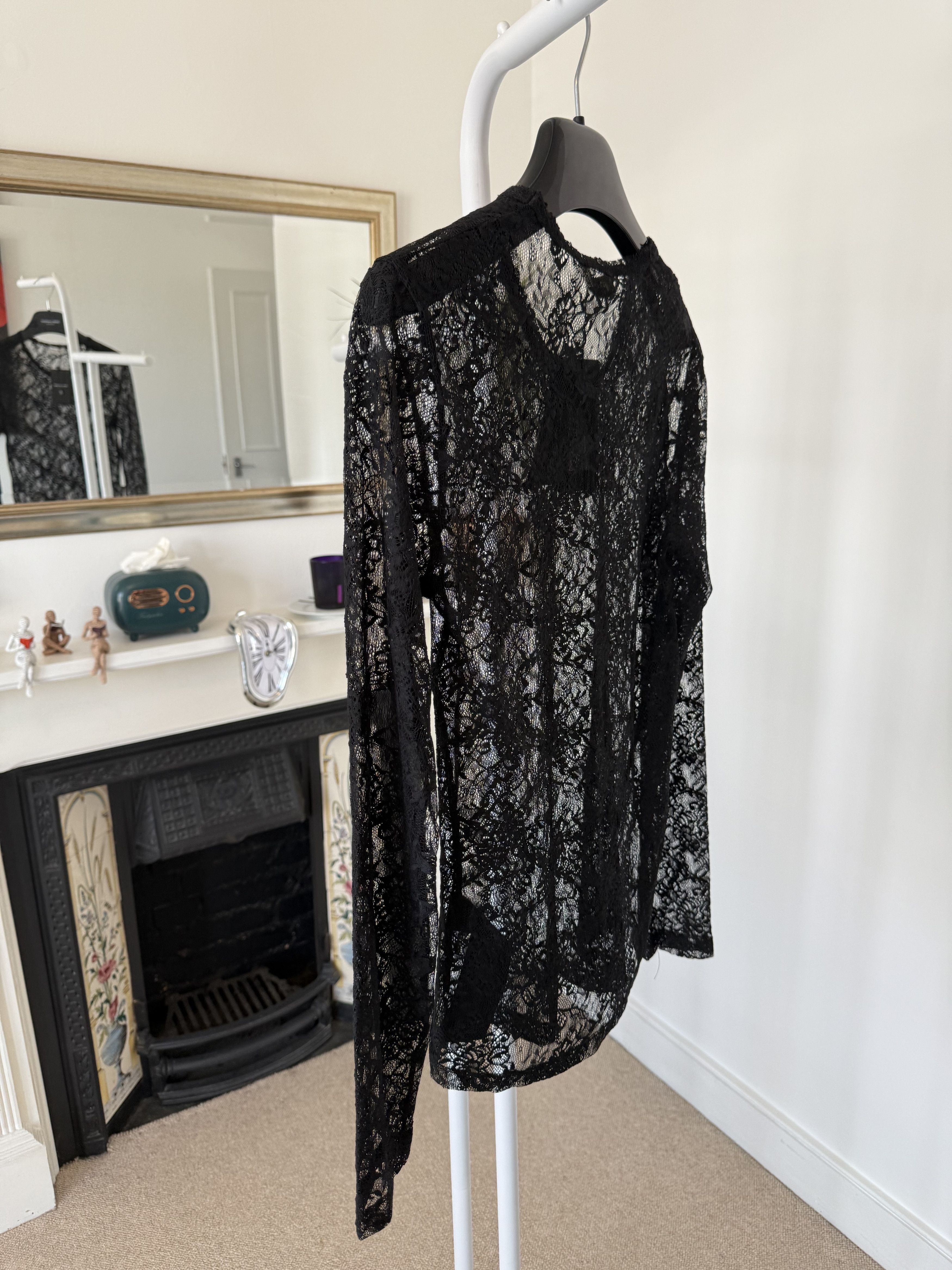 Saint Laurent Paris SS22 Saint Laurent Loose Fitted Lace Long Sleeve Tee Size US XS / EU 42 / 0 - 5 Thumbnail