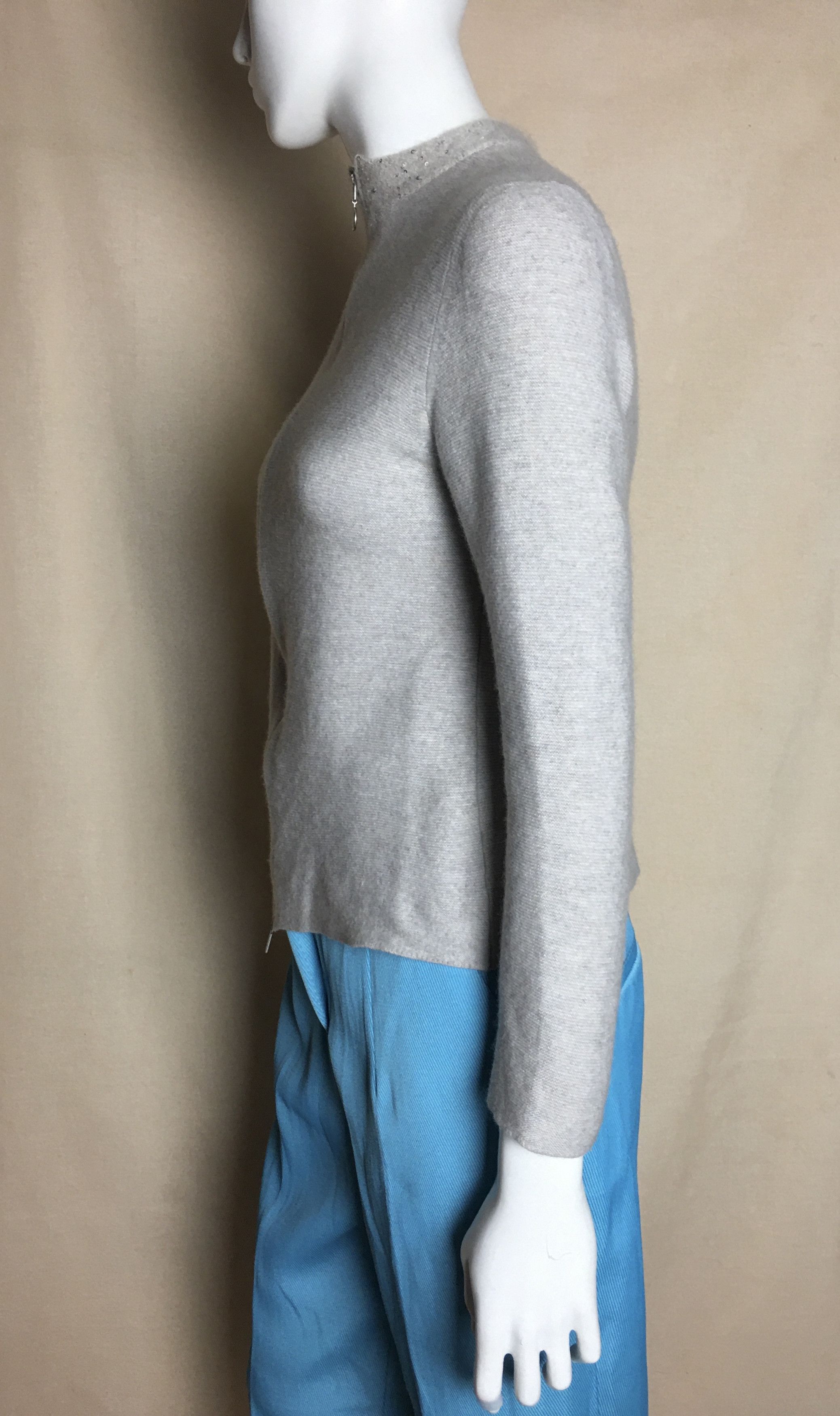 Fabiana Filippi Fabiana Filippi Wool Silk Cashmere Zip Cardigan Size M Size M / US 6-8 / IT 42-44 - 2 Thumbnail