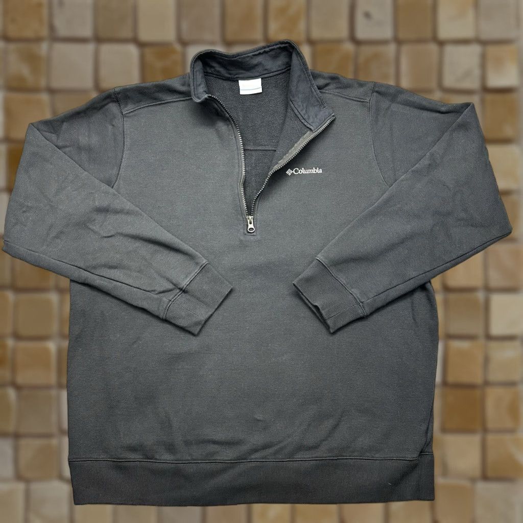 Vintage Columbia Shirt XL Black 1/2 Zip Pullover Fleece Mock Neck Sweatshirt Mens Size US XL / EU 56 / 4 - 1 Thumbnail