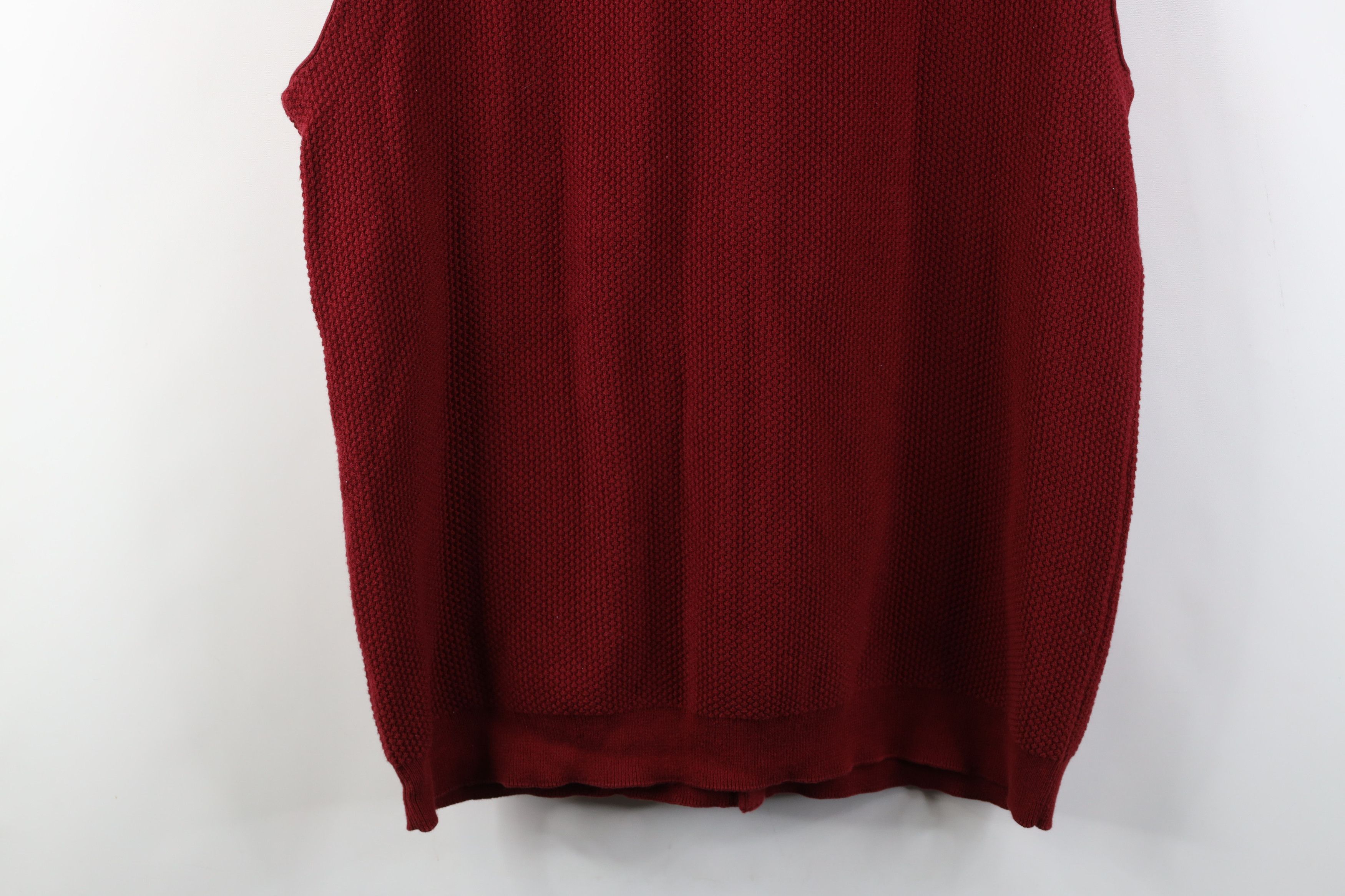 Vintage Vintage 90s Y2K Streetwear Knit Cardigan Sweater Vest Red Size US XXL / EU 58 / 5 - 11 Thumbnail