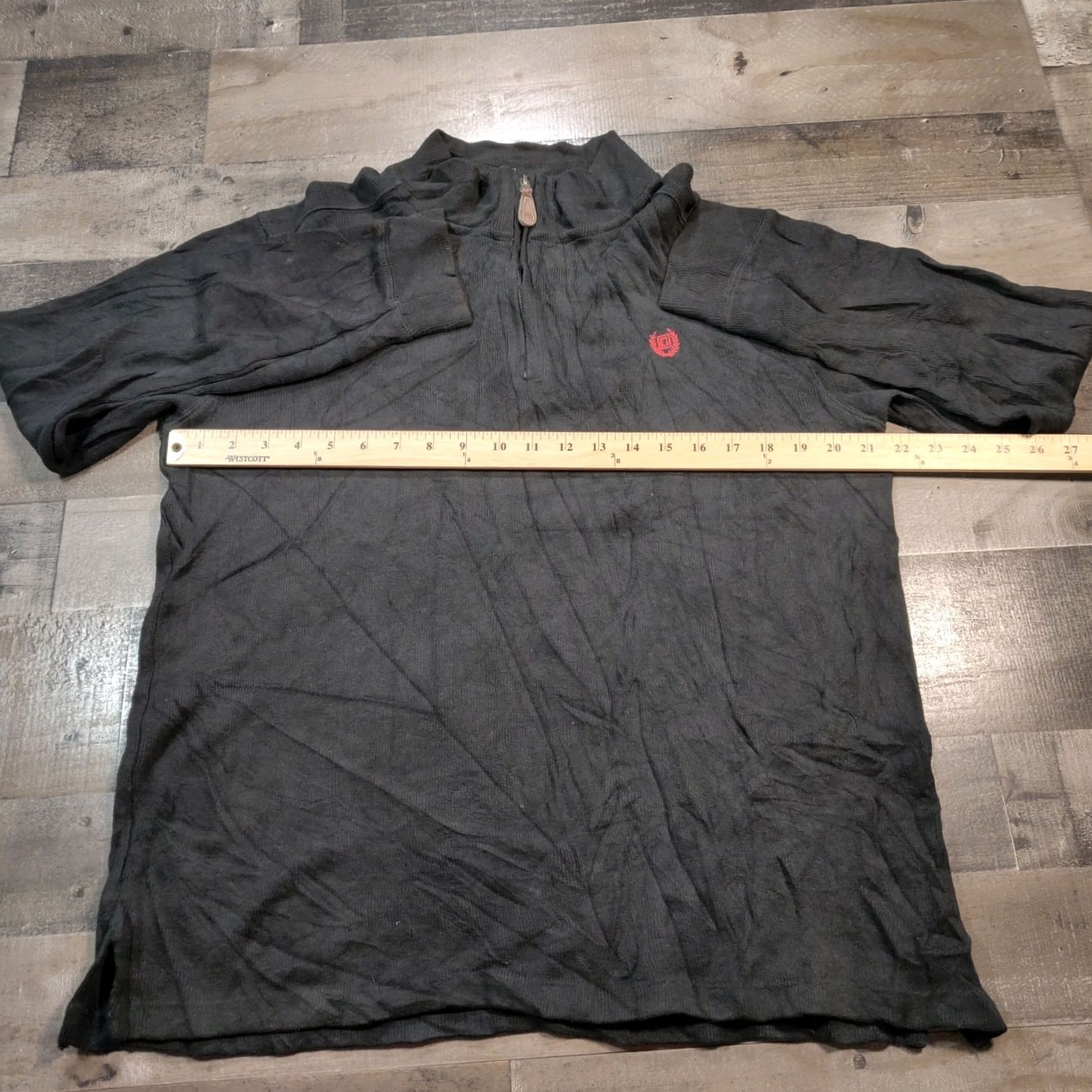 Chaps Chaps Sweater Black Pullover 1/4 Zip Long Sleeve Cotton Knit Logo Crest XL Women Size XL / US 12-14 / IT 48-50 - 5 Thumbnail