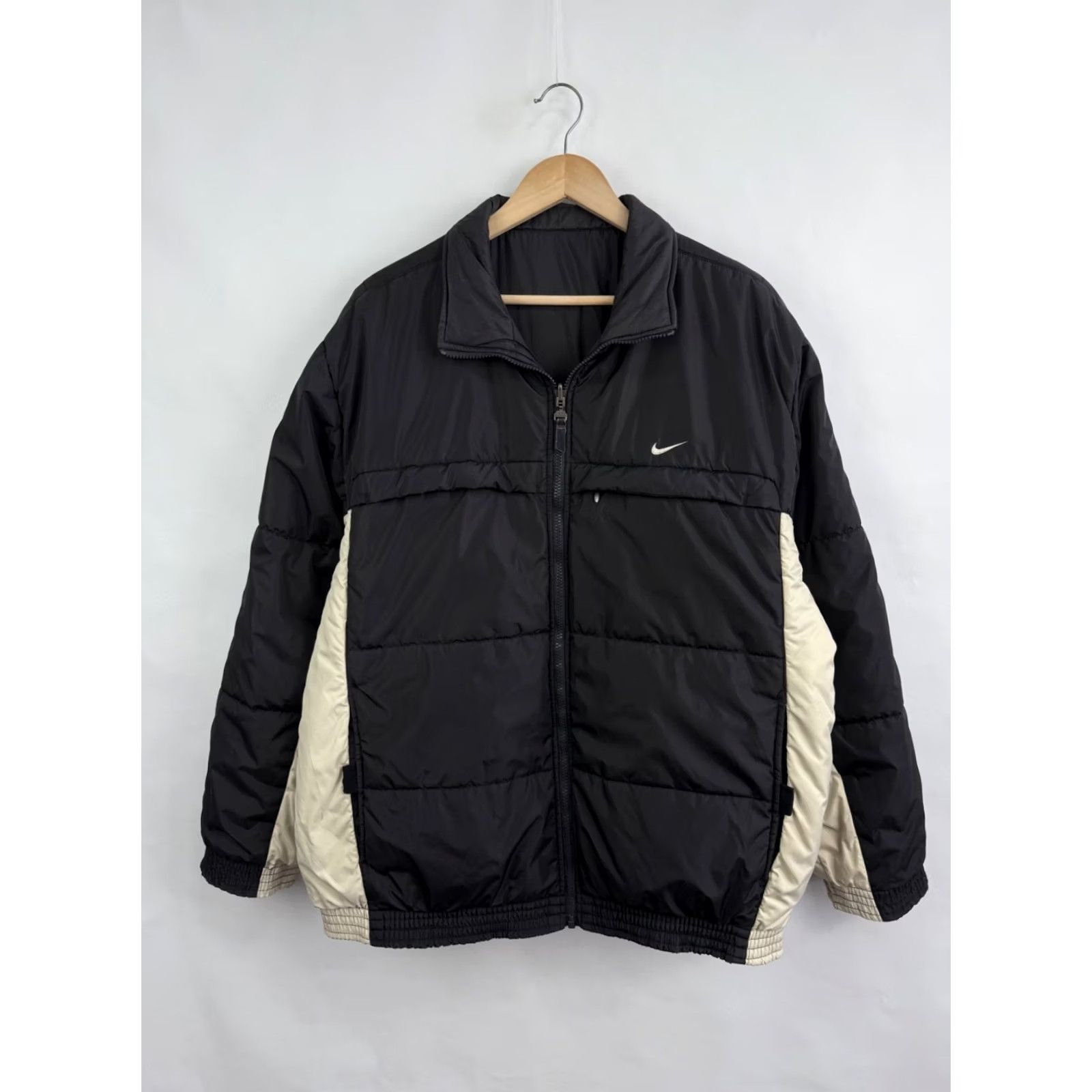 Nike 🇺🇸Vintage 90s Nike Reversible Puffer Jacket Synthetic Filling Size L Black Size US L / EU 52-54 / 3 - 3 Thumbnail
