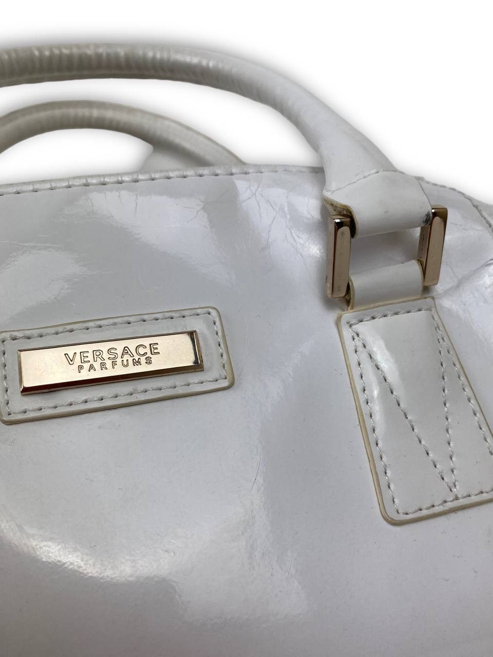 Versace Vintage VERSACE Parfums White Handle Bag M519 Size ONE SIZE - 3 Thumbnail