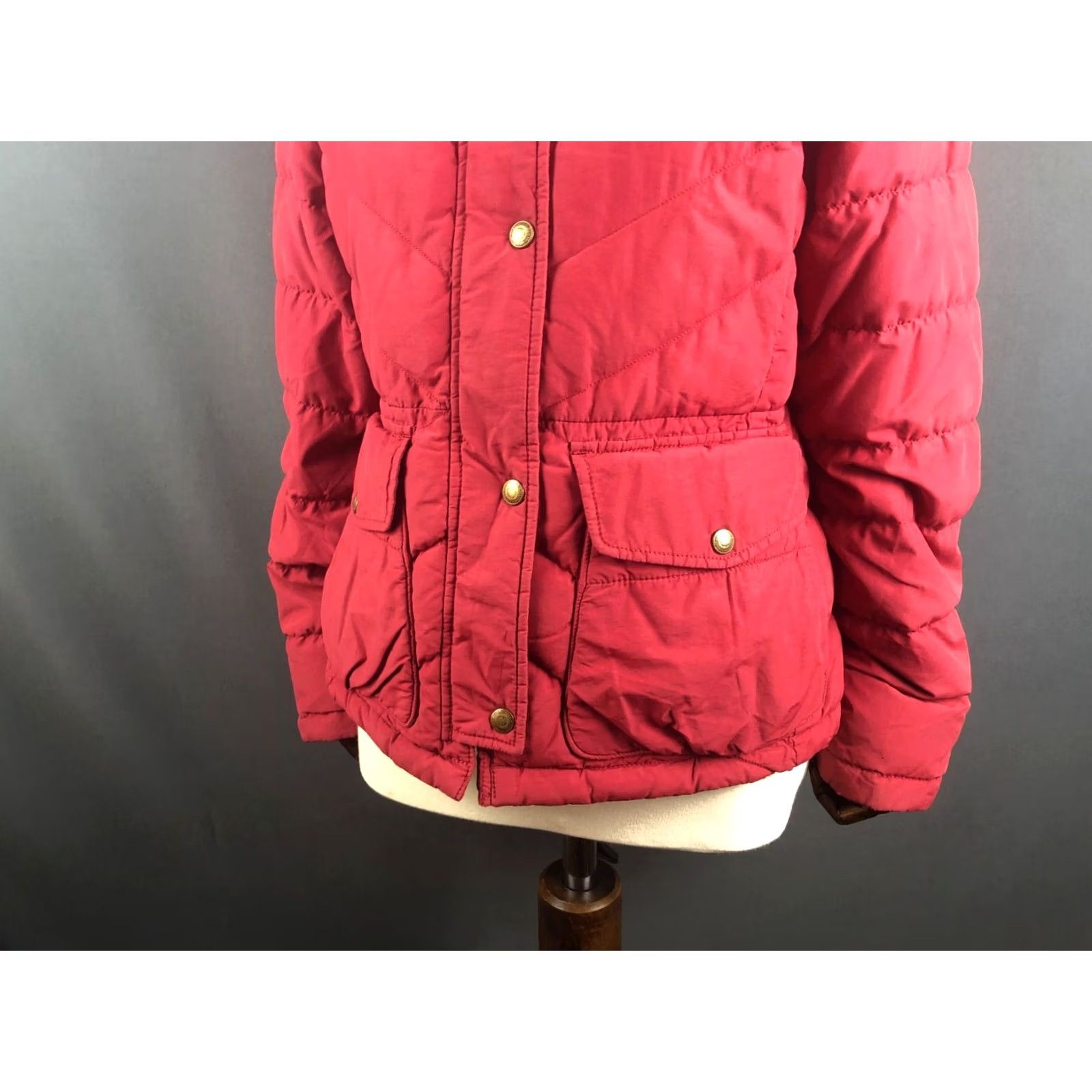 Vintage Polo Jeans Company Ralph Lauren Jacket Women Size M Red Quilted Full Zip Cotton Size 32" / US 10 / IT 46 - 6 Thumbnail