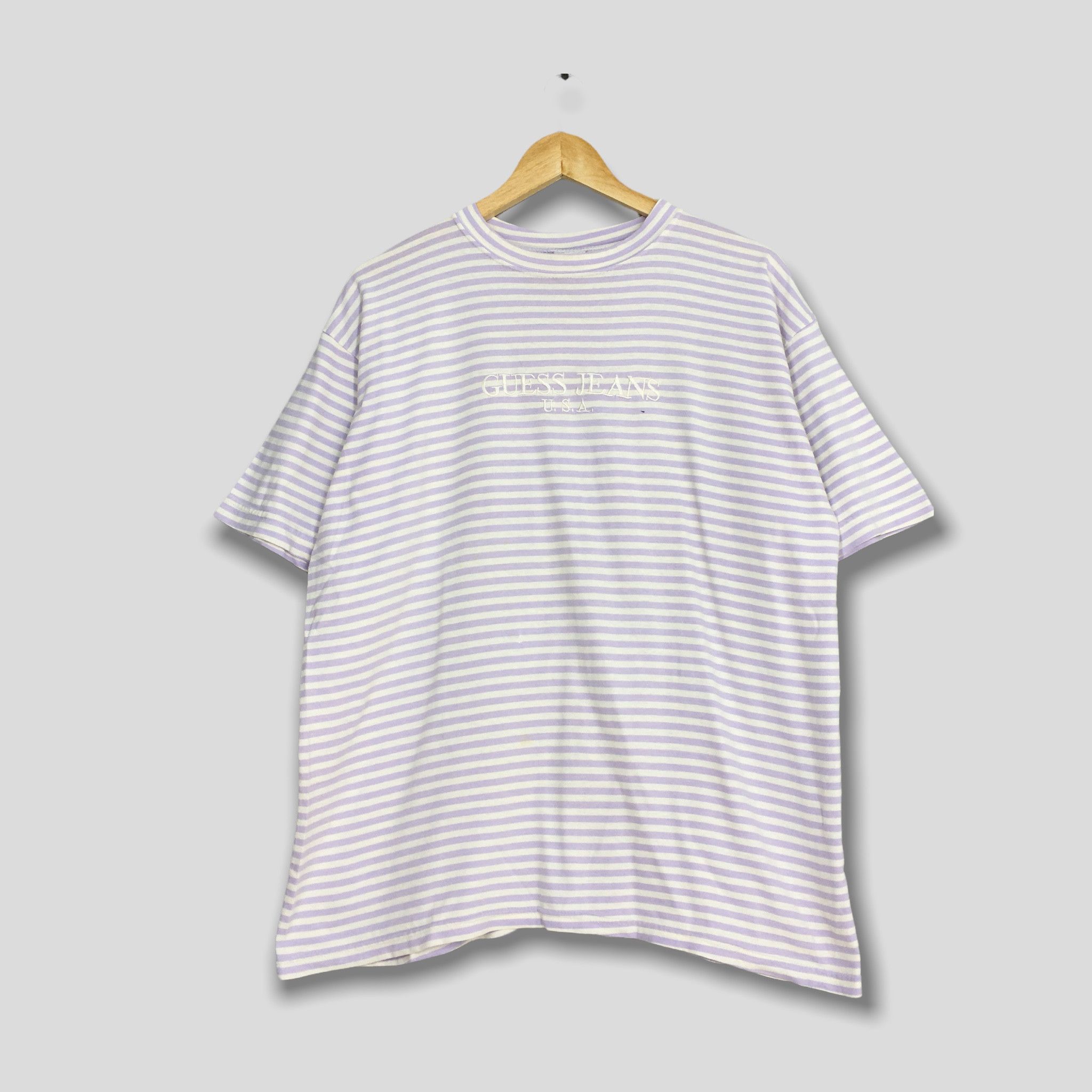 image of Asap Rocky x Guess Vintage Guess Jeans Usa Asap Rock Stripes Tshirt Medium in Striped, Men's