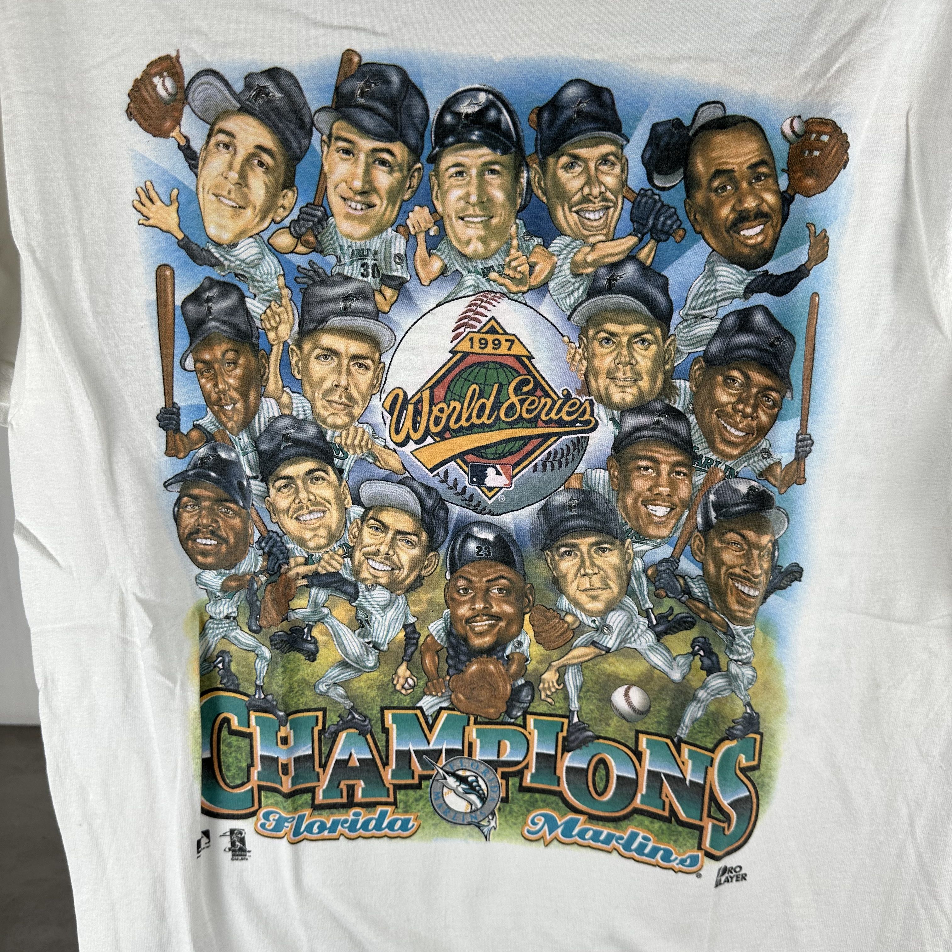 Vintage ​1997 Florida Marlins MLB World Champions Caricature T-Shirt Size US L / EU 52-54 / 3 - 2 Thumbnail