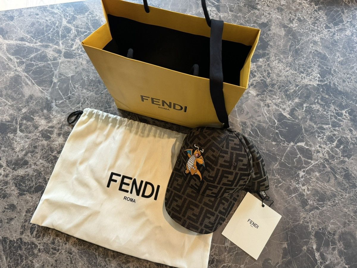 Fendi × Fragment Design × Pokemon FENDI x FRGMT x POKÉMON Collaboration Dragonite Ball Cap Size ONE SIZE - 6 Thumbnail