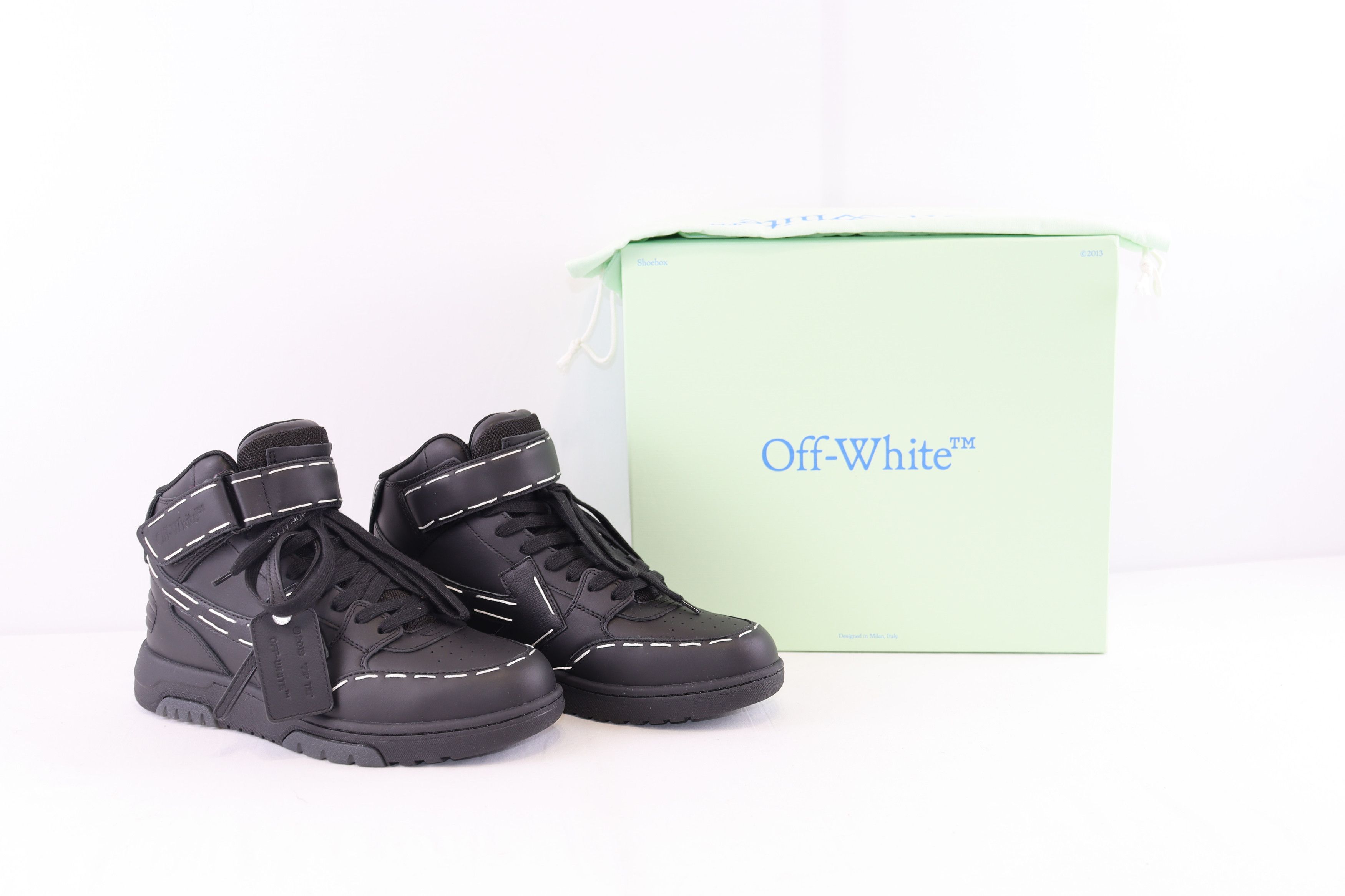 Off-White o1rshd1 OOO Mid Sartorial Stitching Sneakers in Black Size US 10 / EU 43 - 8 Thumbnail