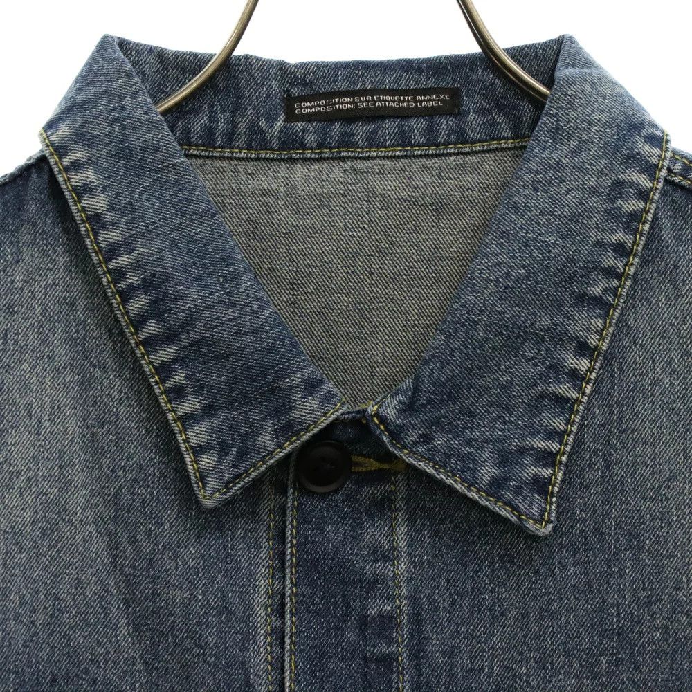 Yohji Yamamoto Yohji Yamamoto POUR HOMME 21SS Denim Trucker Jacket Size US XL / EU 56 / 4 - 3 Thumbnail