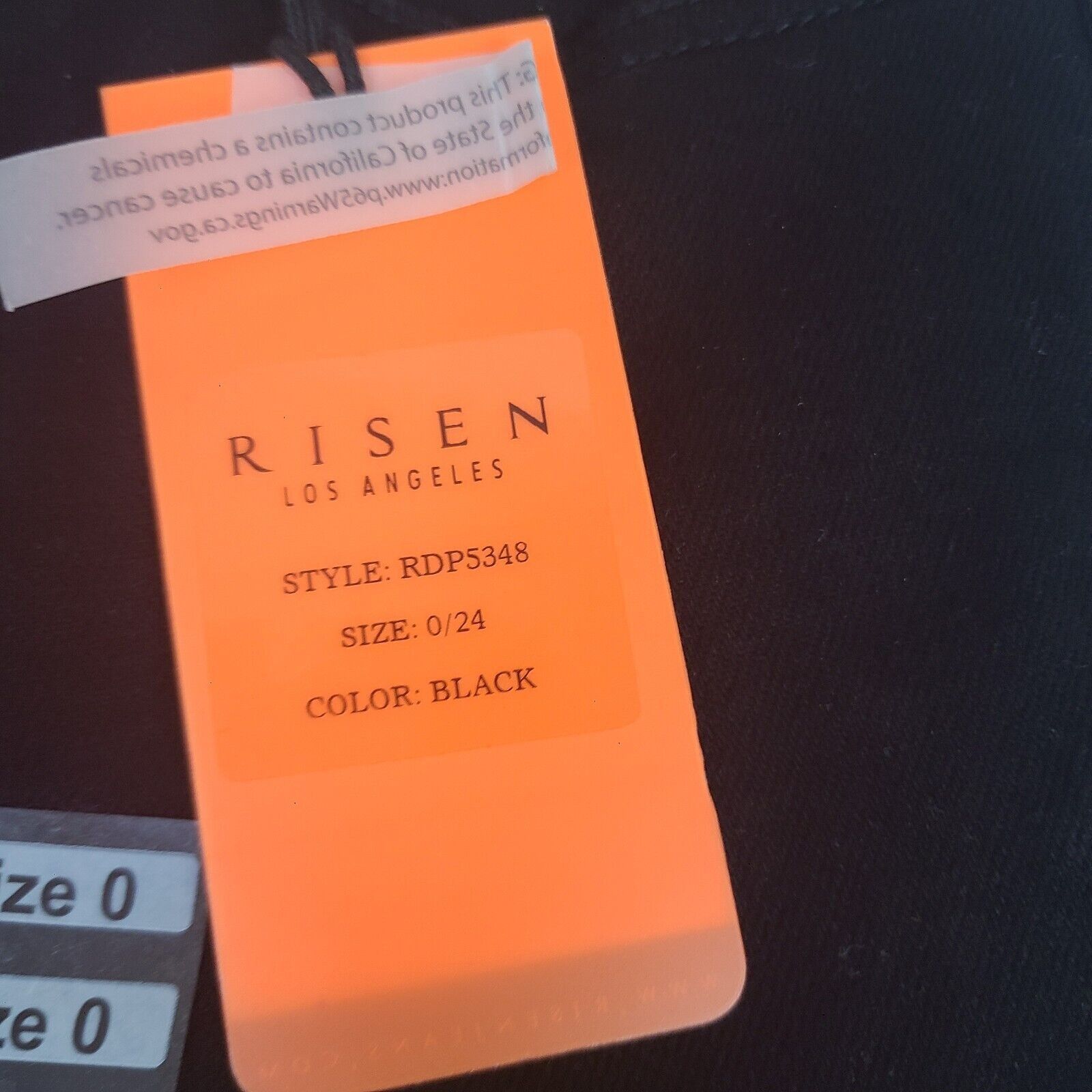 Other Risen Women's High Rise Crossover Jeans Black Size 0/24 Wais Size 24" / US 00 / IT 34 - 4 Thumbnail