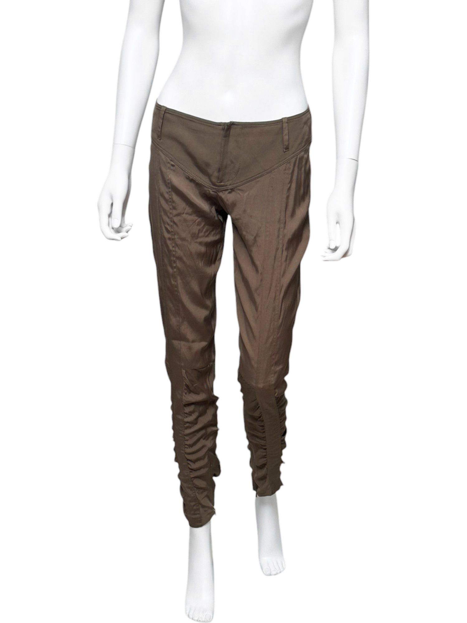 Gucci × Tom Ford Gucci by Tom Ford S/S 2004 Silk Brown Pants Size 27" / US 4 / IT 40 - 1 Thumbnail