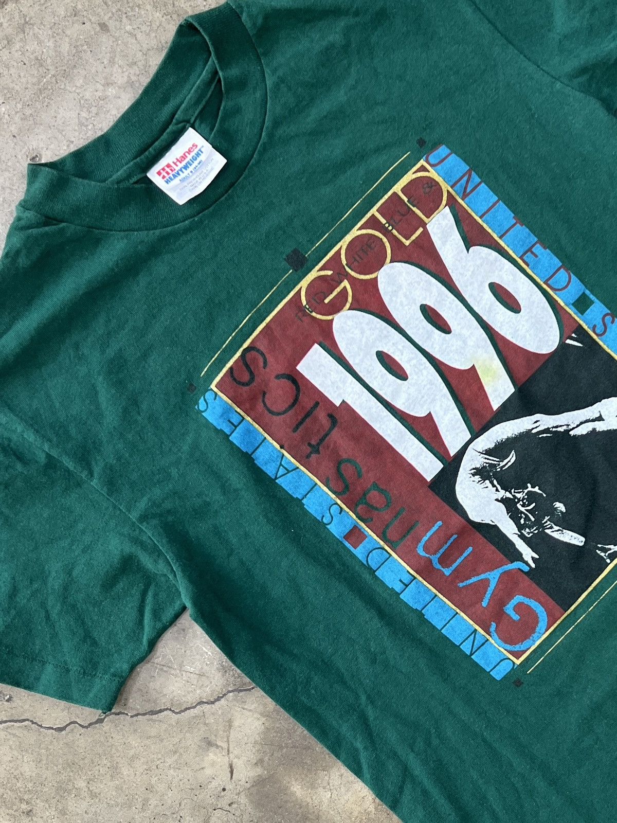 USA Olympics Vintage 1996 Gymnastics Olympic USA Single Stitch Tee Small Size US S / EU 44-46 / 1 - 1 Thumbnail