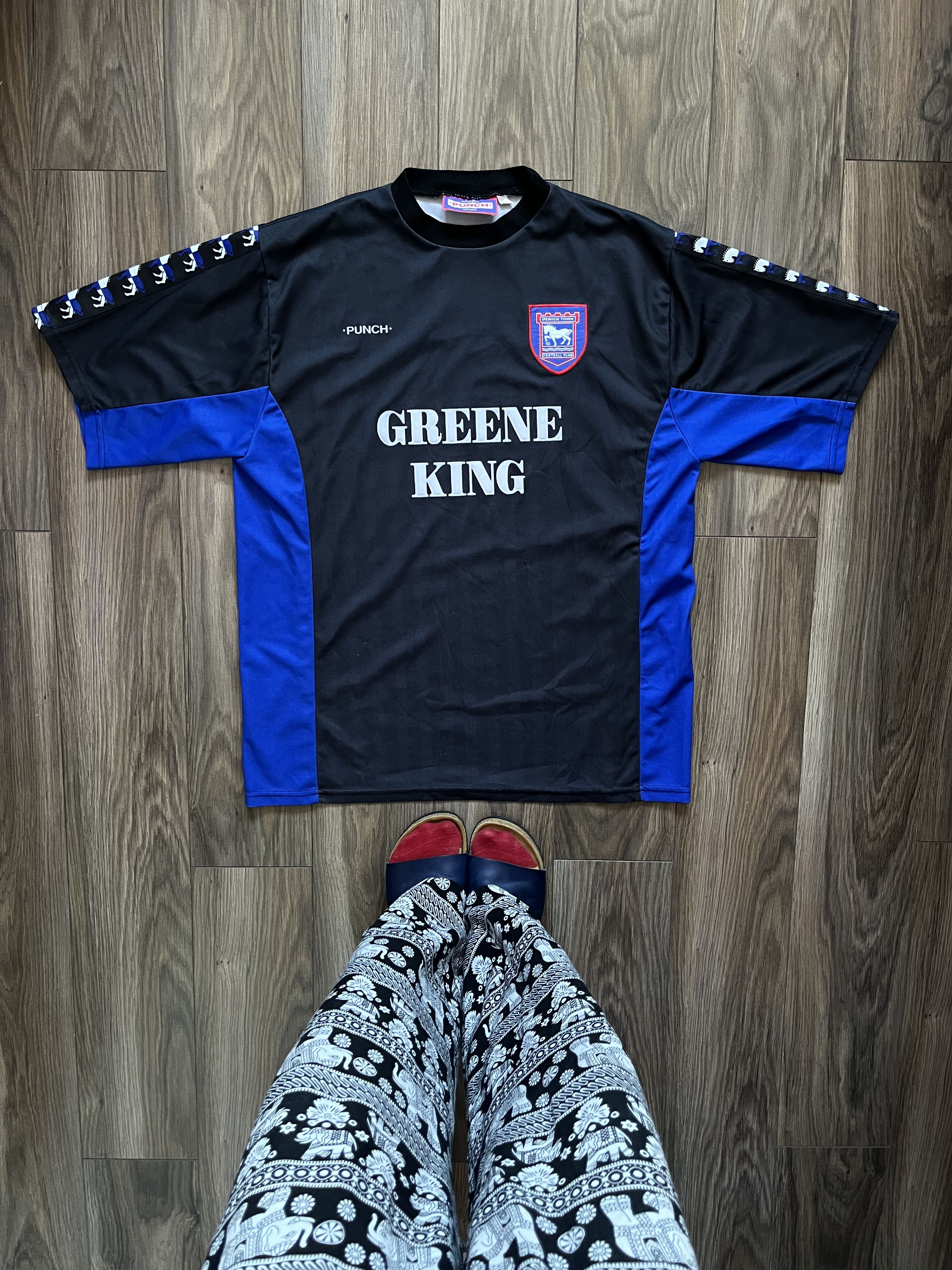 Vintage Ipswich Town 1997/1998 Home Punch Vintage Jersey Dark Blue Size US L / EU 52-54 / 3 - 1 Thumbnail