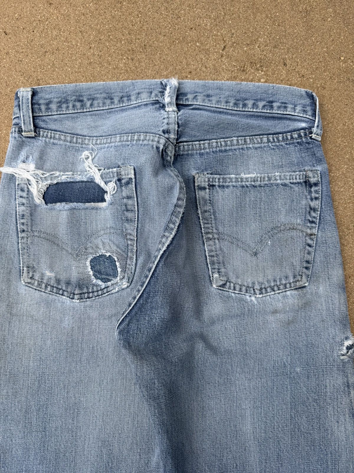 Levi's × Vintage Vtg 70’s Levis 501xx Redline Selvedge Distressed Jeans 29x28 Size US 29 - 7 Thumbnail
