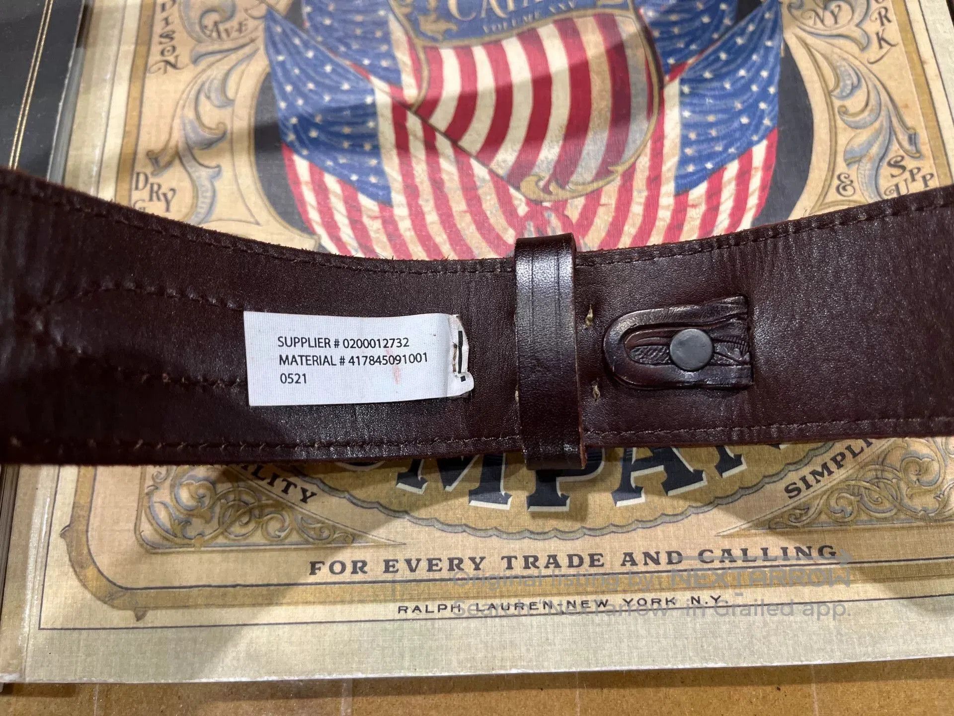RRL Ralph Lauren rrl leather ranger belt by ralph lauren. Size ONE SIZE - 6 Thumbnail