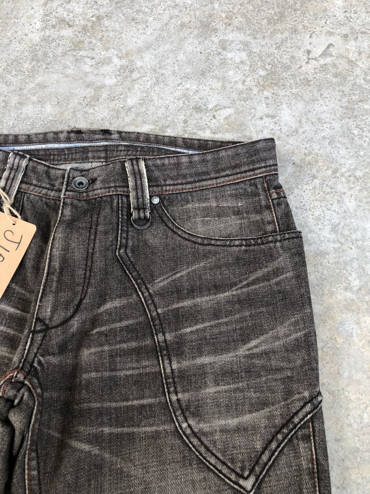 If Six Was Nine Japanese Nicole Club Flared Jeans Snake Skin Distressed Size US 32 / EU 48 - 15 Thumbnail