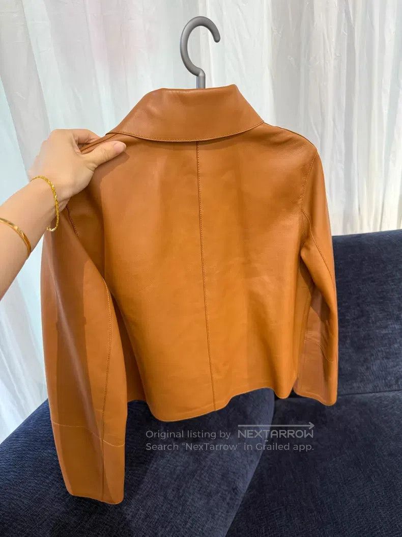 Loewe Loewe Large Pocket Lapel Sheepskin Leather Jacket Size XXS / US 00 / IT 34 - 2 Thumbnail