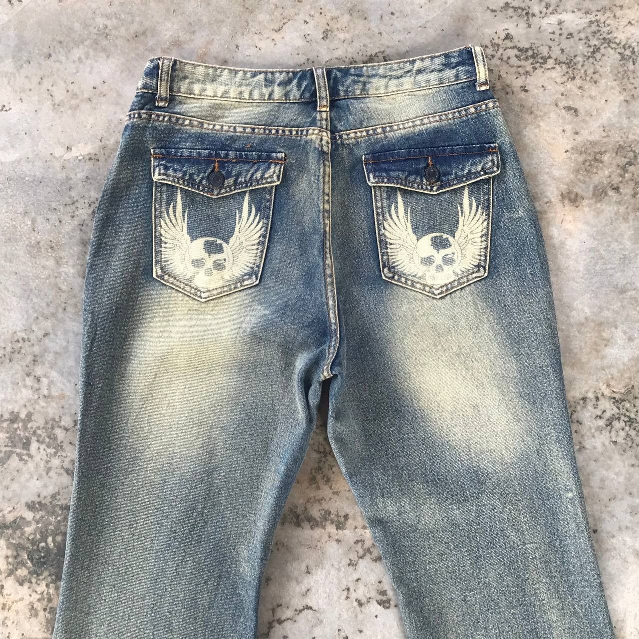 Beauty Beast × Le Grande Bleu (L.G.B.) × Tornado Mart ROMWE SKULLWINGS SUPERLARED RUSTY STAIN WASH W30x31.5 Size US 30 / EU 46 - 2 Thumbnail