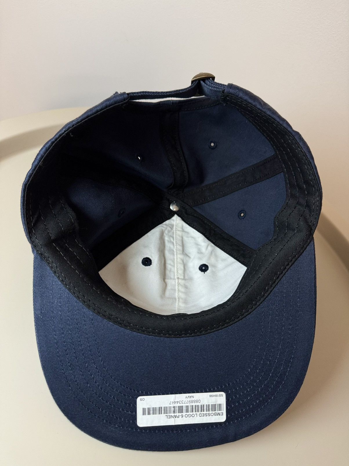 Supreme Supreme Embossed Logo 6-Panel Navy – Made in USA Size ONE SIZE - 6 Thumbnail