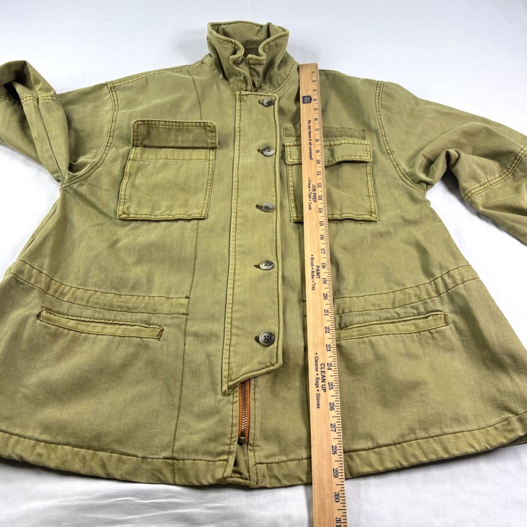 Free People Free People Jacket Womens Small Olive Green Seize The Day Military Oversized Shirt Womens Size S / US 4 / IT 40 - 5 Thumbnail