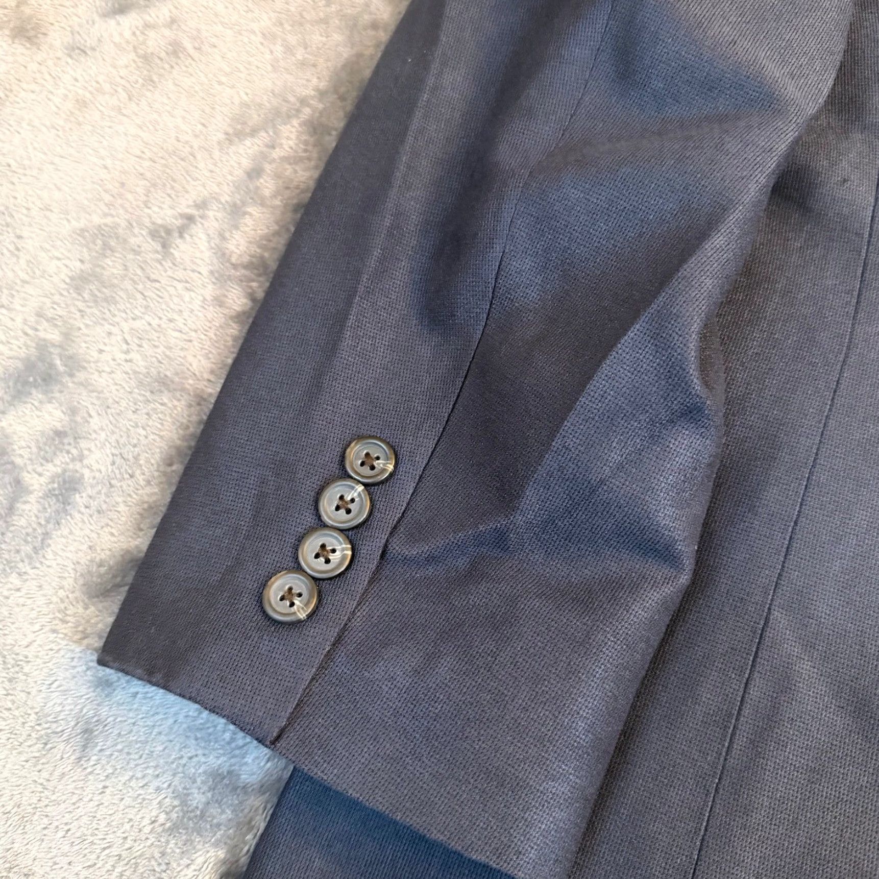 Chaps Chaps Blazer Navy Blue Two-Button Paisley Lined 46R Mens Jacket Coat Regular Blazer Tux Formal Business Pants Optional Size 46R - 6 Thumbnail