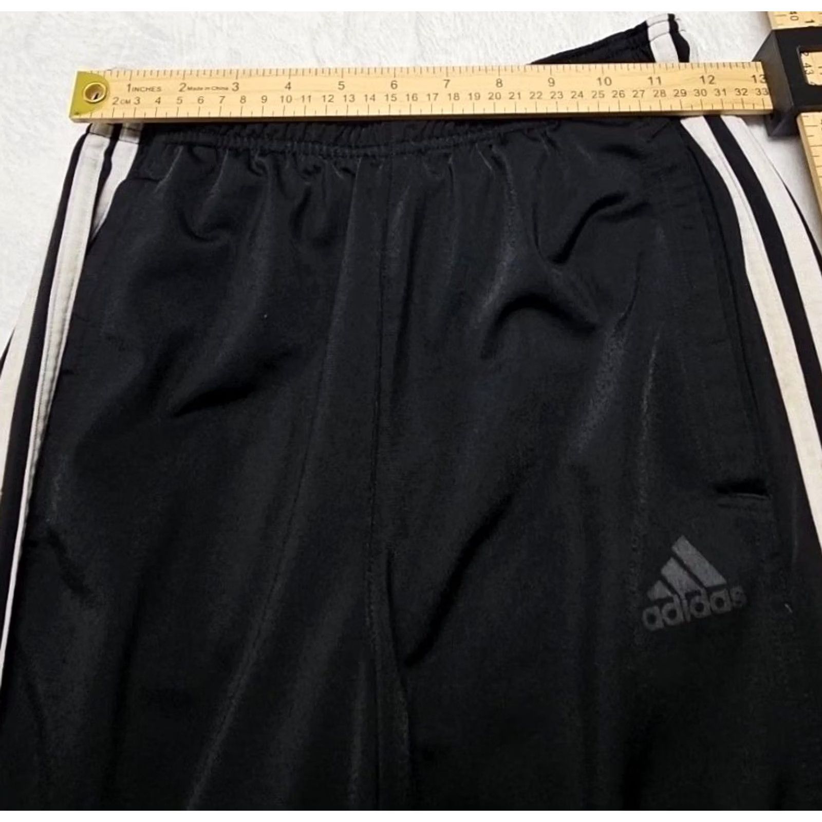 Adidas Adidas Track Pants Small Women Black White Primegreen Athletic Joggers, 3-Stripe, Elastic Waist, Straight Leg, Running & Gym Size 28" / US 6 / IT 42 - 7 Thumbnail