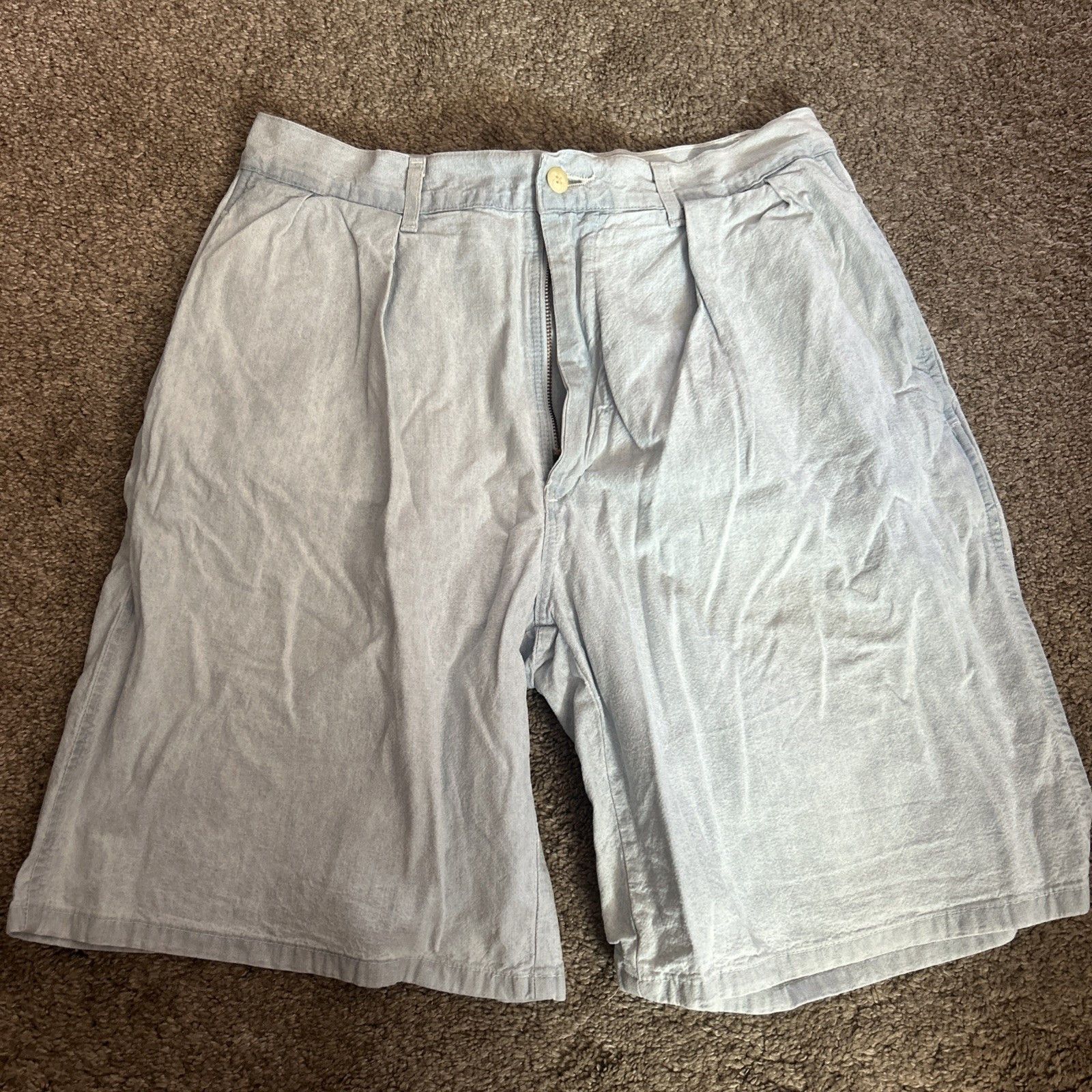 Polo Ralph Lauren Polo Ralph Lauren Mens Denim Shorts Pleated 9in Inseam Size US 33 - 1 Thumbnail