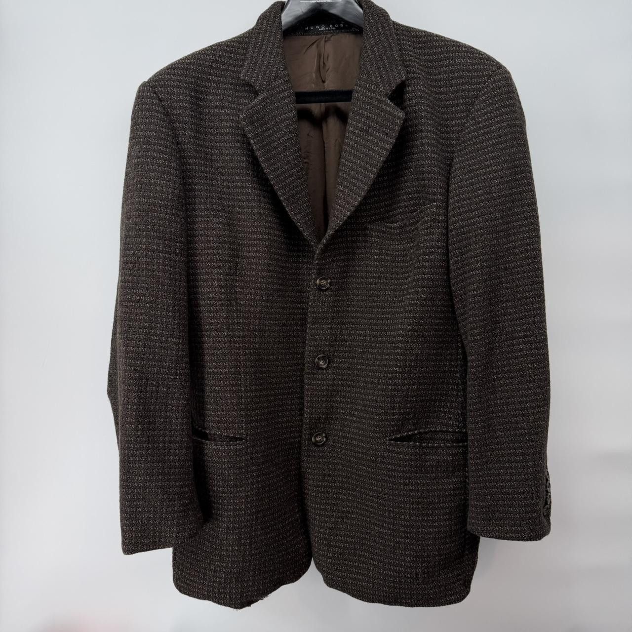 Hugo Boss 40R Boss Hugo Boss Cashmere Blend Blazer Black and Brown Size 40R - 1 Thumbnail