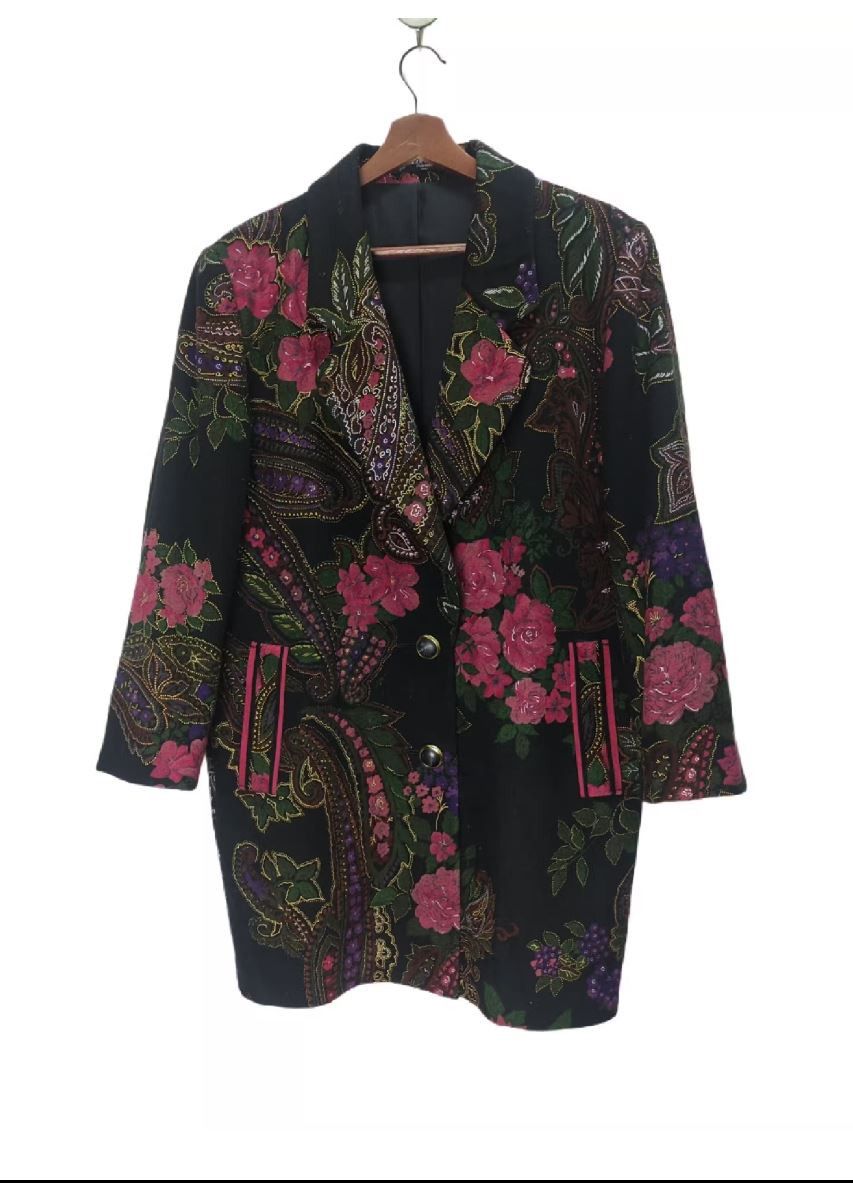 Leonard Paris Leonard Paris Wool Coat Size Medium or Large - Floral Print Size US L / EU 52-54 / 3 - 1 Thumbnail