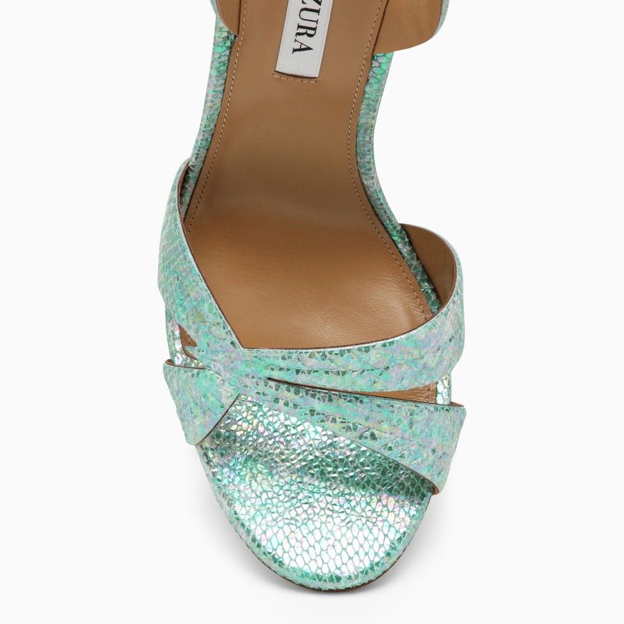 Aquazzura o1d2blof0824 High Sandals in Green Size US 8.5 / IT 38.5 - 3 Thumbnail