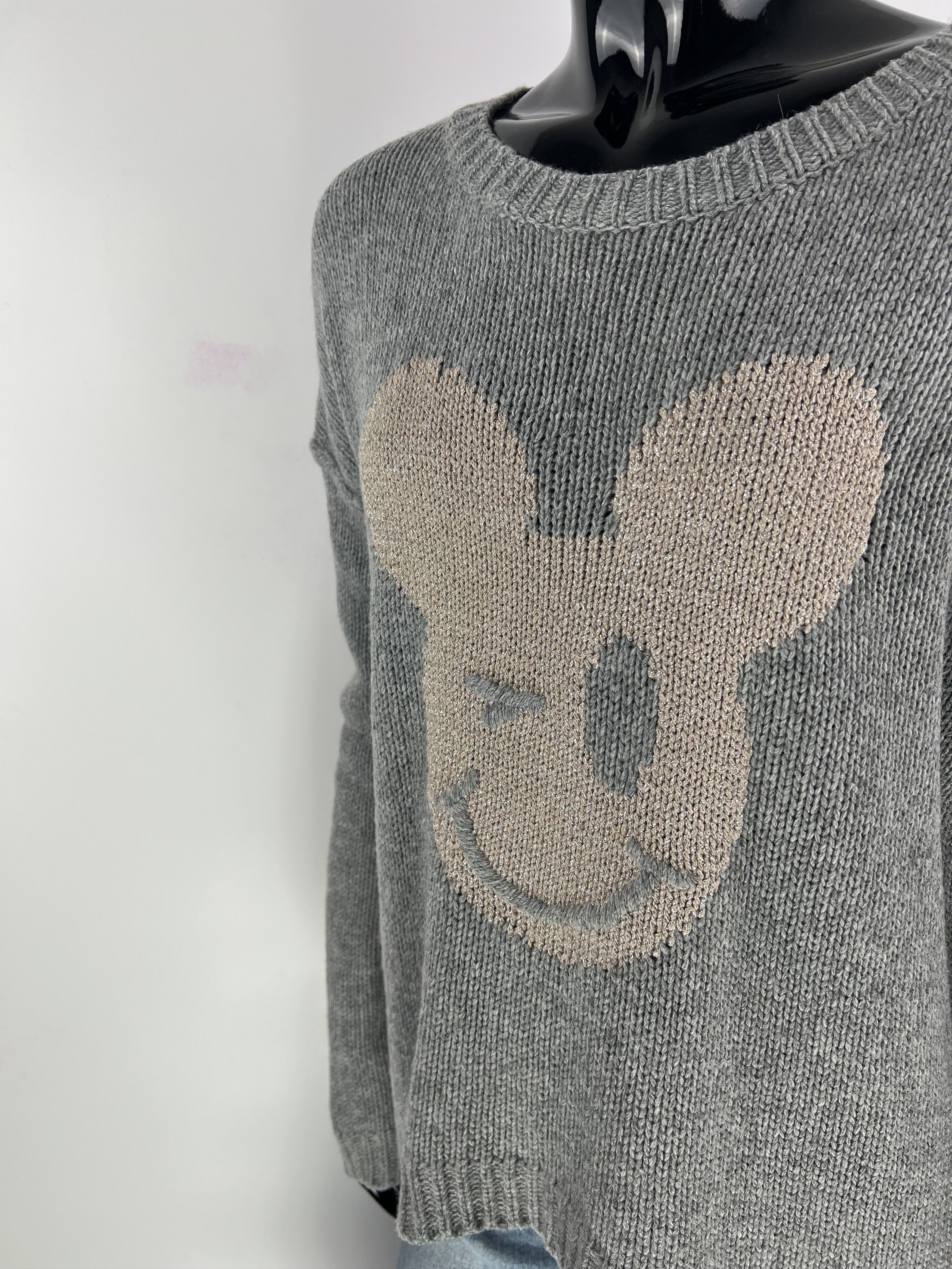 Designer Set Women's Gray Wool Cashmere Sweater Size IT42 Size M / US 6-8 / IT 42-44 - 5 Thumbnail