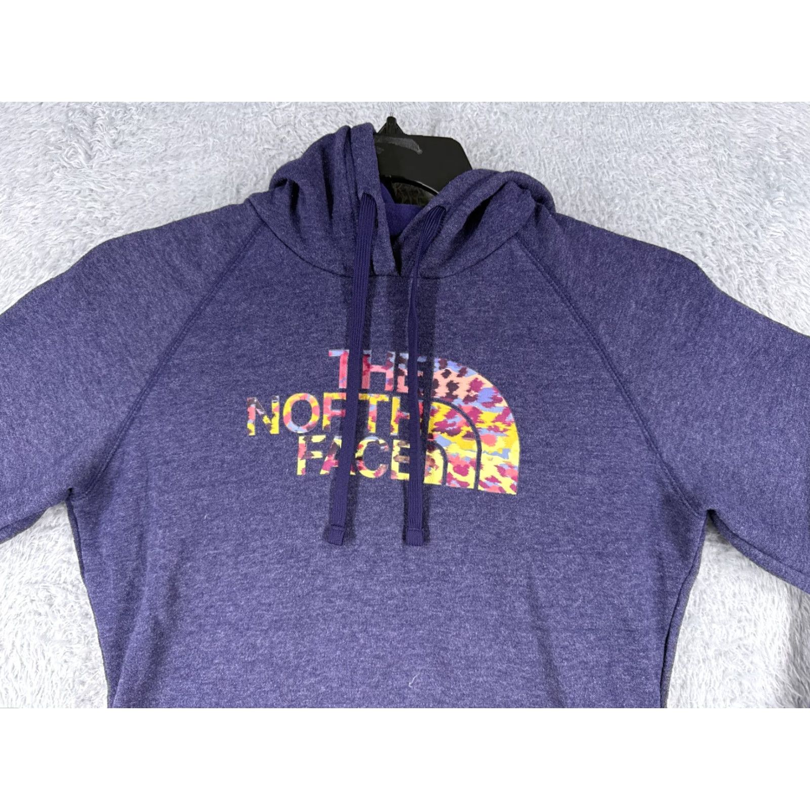 The North Face VINTAGE The North Face Hoodie Sweater Womens Medium Pullover Jersey Cotton Blend Purple Activewear Long Sleeve Casual Women Size M / US 6-8 / IT 42-44 - 4 Thumbnail