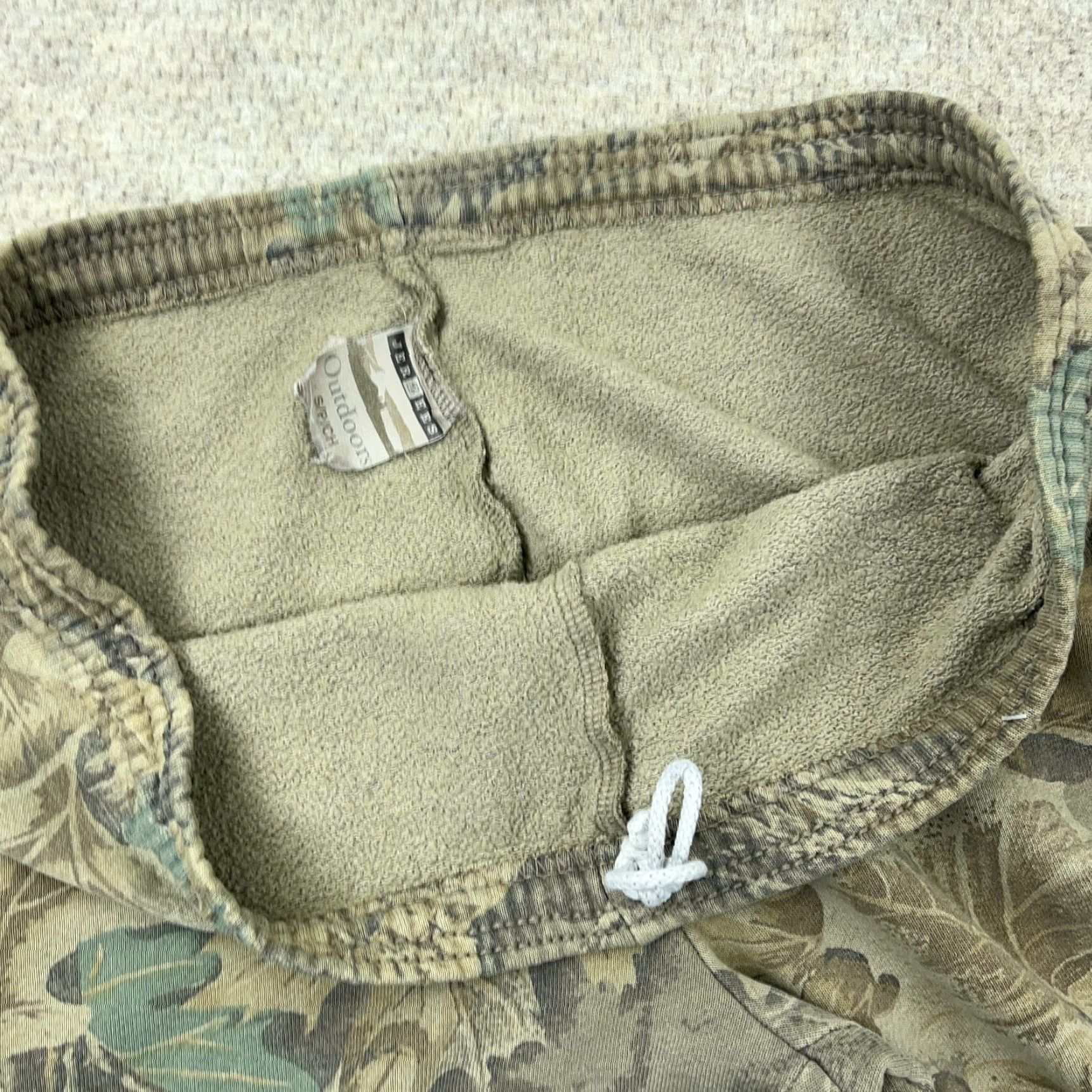 Jerzees VINTAGE Jerzees Camouflage Sweatpants Men's Small Jogger 29in Inseam Green 100% Cotton 90s Baggy, USA Mens Size US 29 - 3 Thumbnail