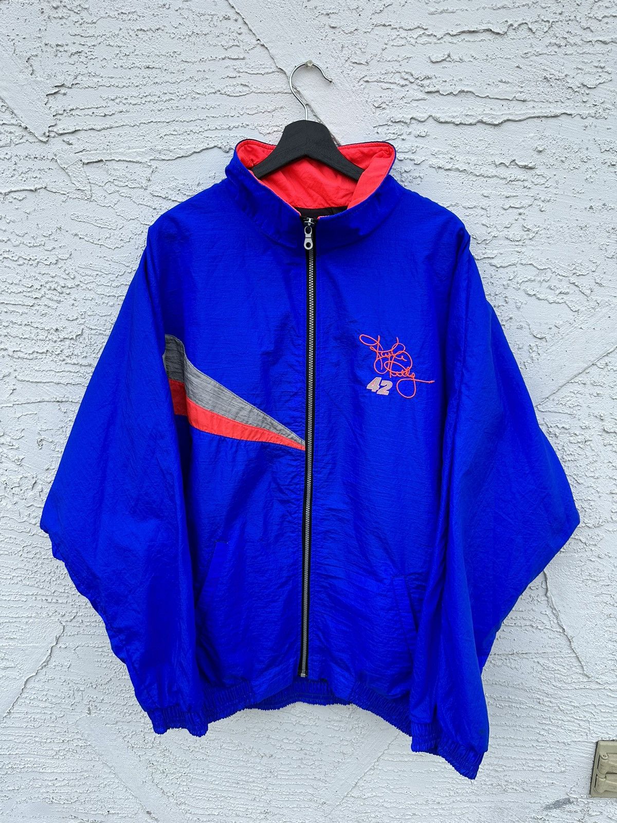 image of Made In USA x Nascar Vintage 90's Nascar Kyle Petty The Silver Bullet Windbreaker, Men's (Size XL)