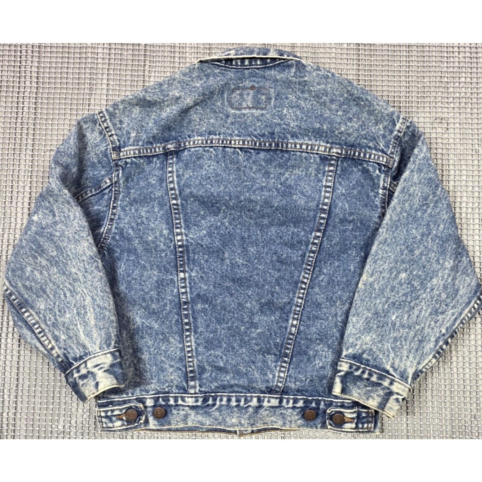 Levi's VINTAGE Levi’s Trucker Jacket Denim Stonewash 57508 80s 90s Mens Small Blue Distressed Logo Pockets Short Jean Jacket Size US 29 - 7 Thumbnail