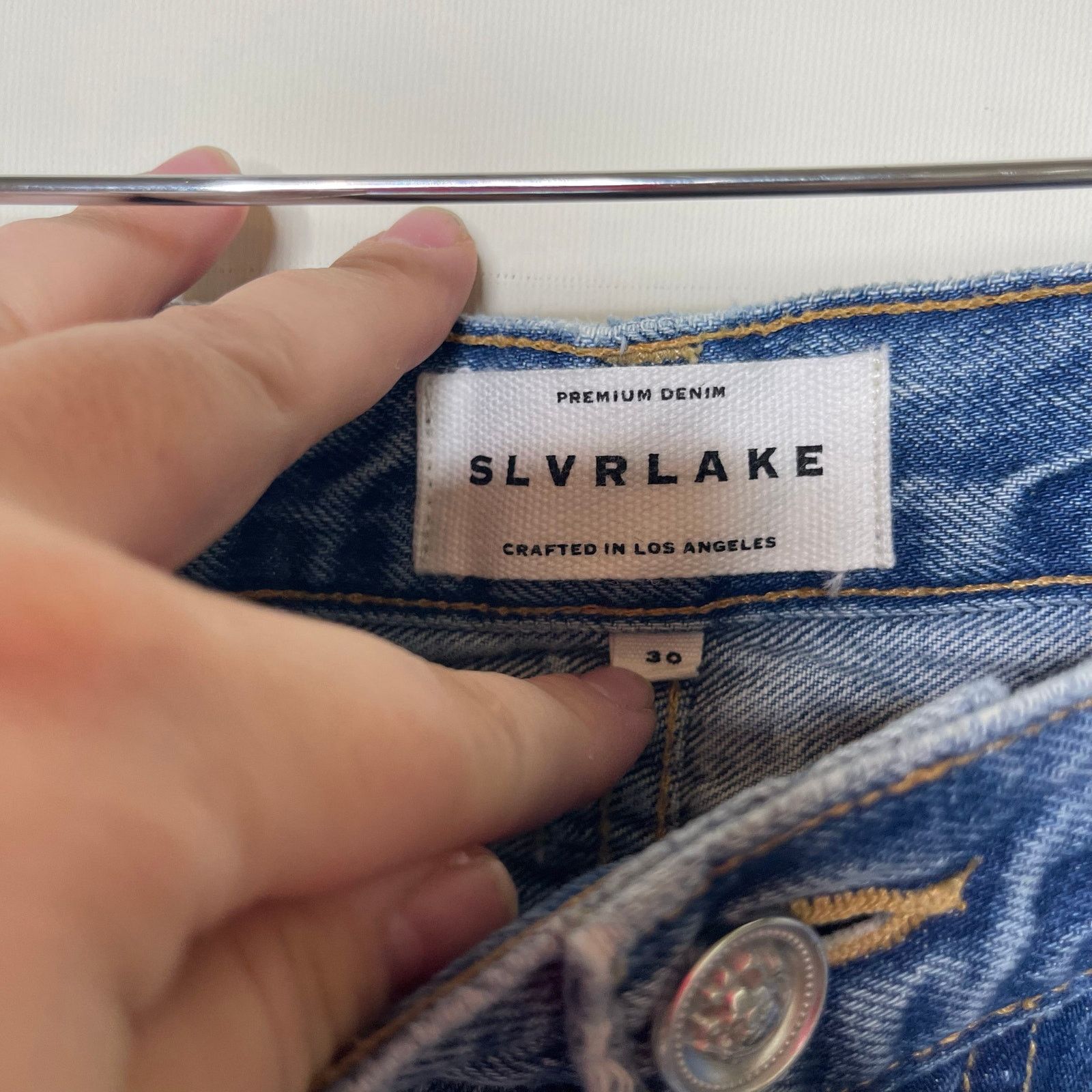 SLVRLAKE SLVRLAKE Hero High Rise Cropped Straight Leg Jeans sz 30 Size 30" / US 8 / IT 44 - 3 Thumbnail