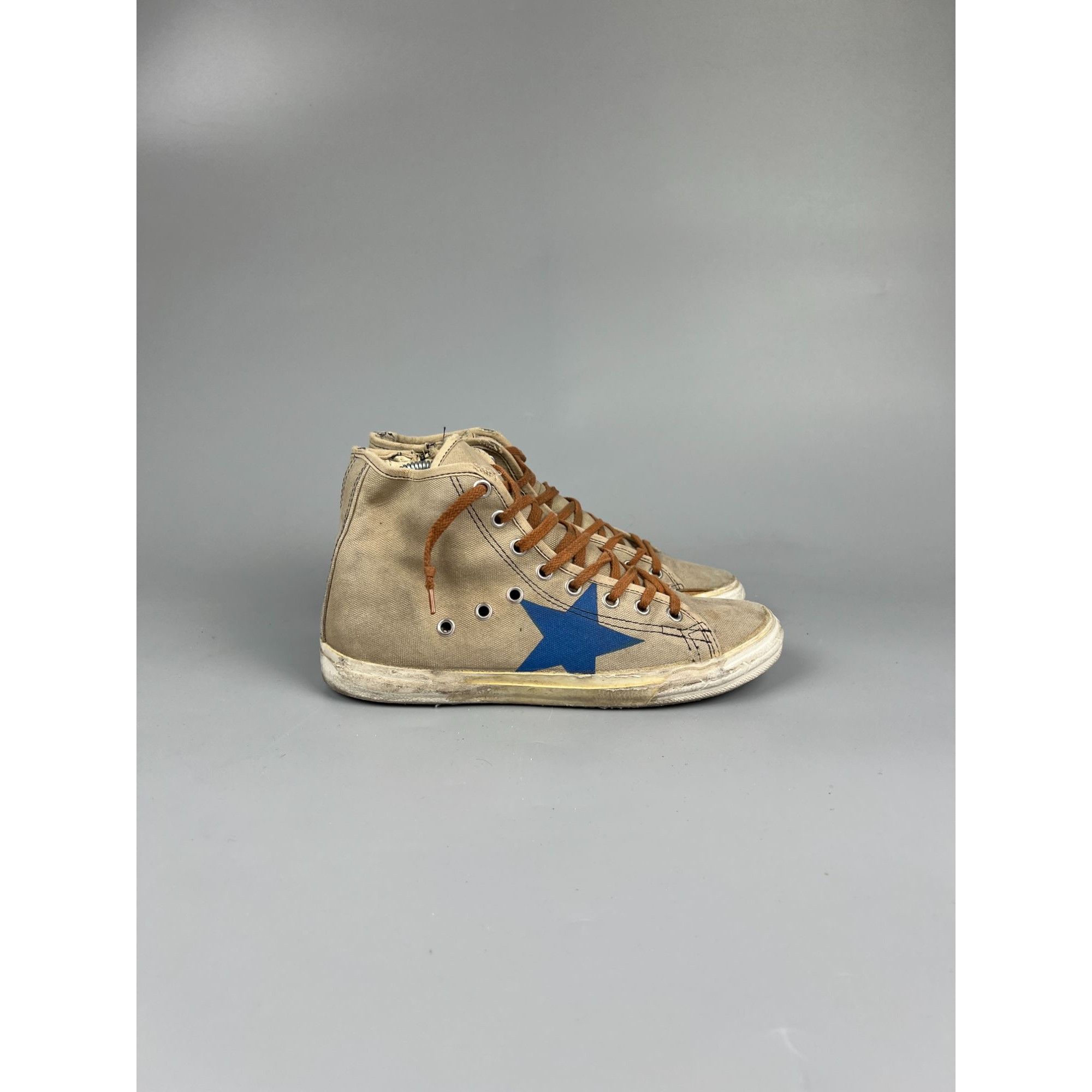 Golden Goose Vintage Golden Goose Francy Hi Top Cloth Sneakers (Y0870) Size US 7 / IT 37 - 1 Thumbnail