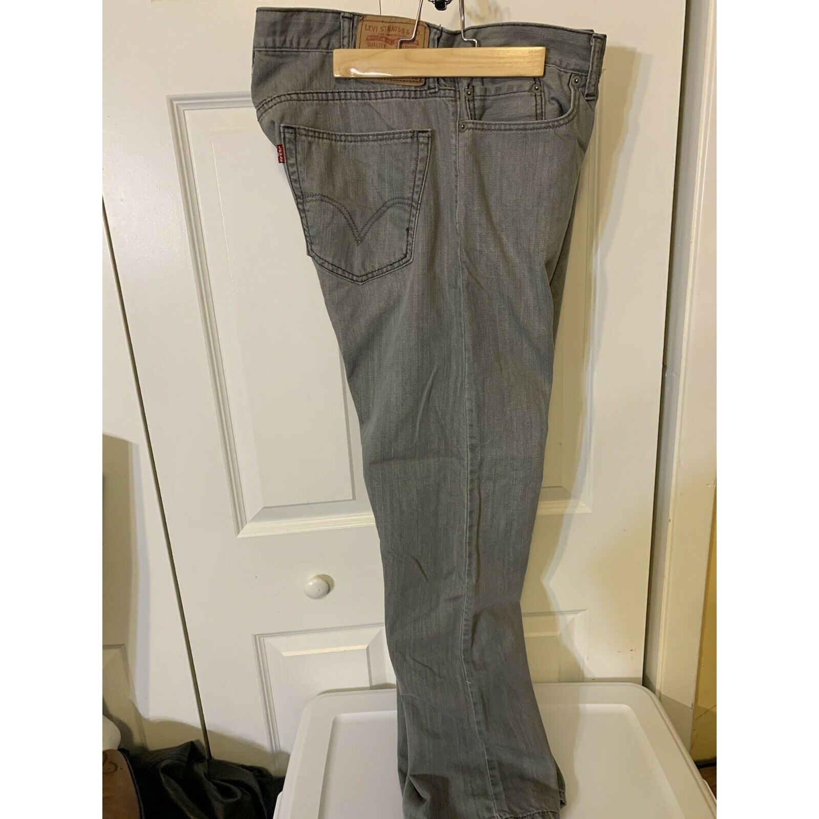 Levi's Levis Perfectly Faded Gray Denim 514 Jeans Slim Straight Leg Size US 38 / EU 54 - 5 Thumbnail