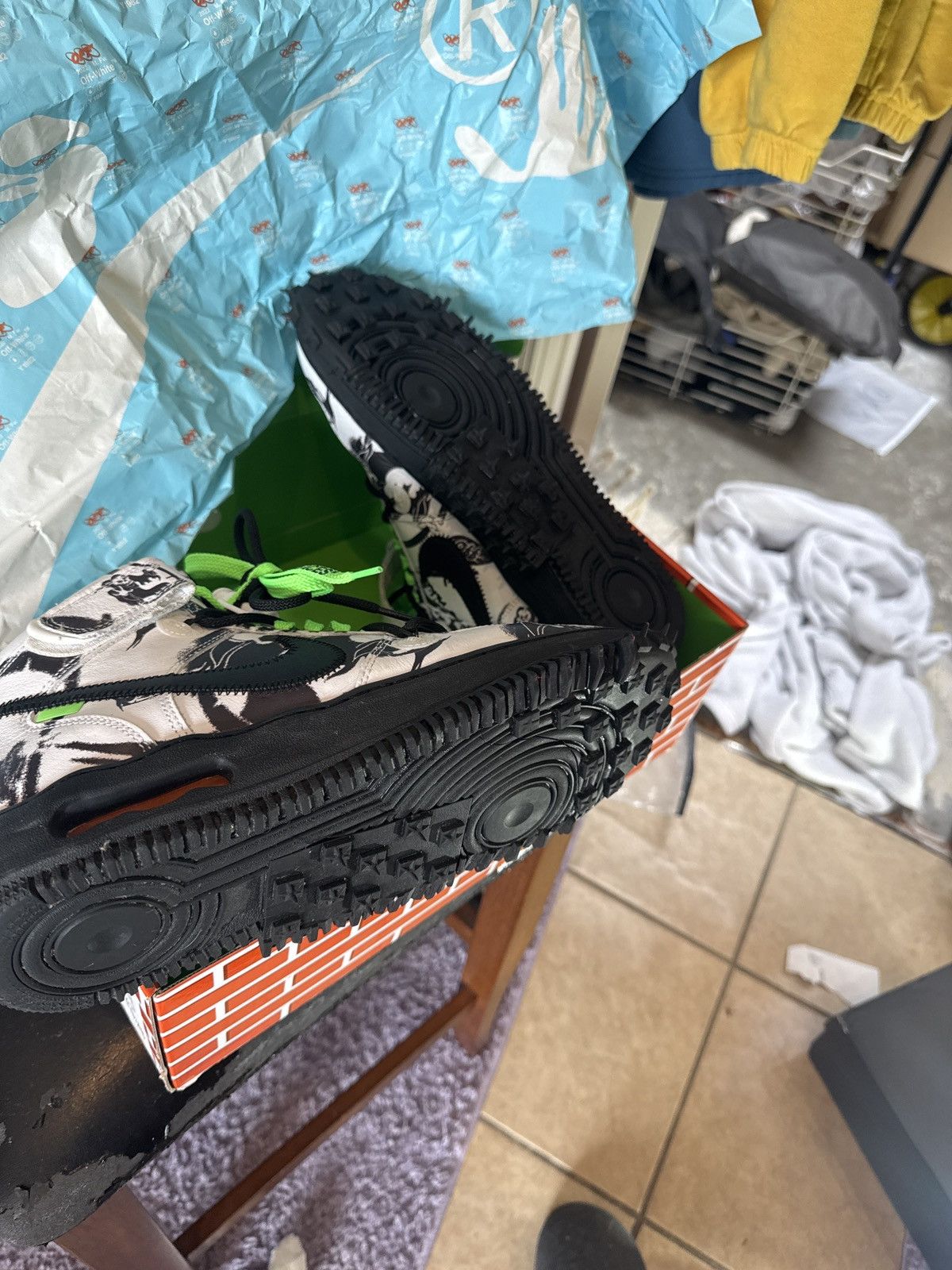 Nike × Off-White Air Force 1 mid SP LTHR grim reaper Size US 11.5 / EU 44-45 - 6 Thumbnail