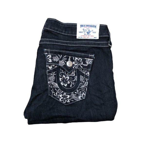 True Religion Vintage True Religion Jeans Size 32 BOOT CUT Embroidered Size US 32 / EU 48 - 4 Thumbnail
