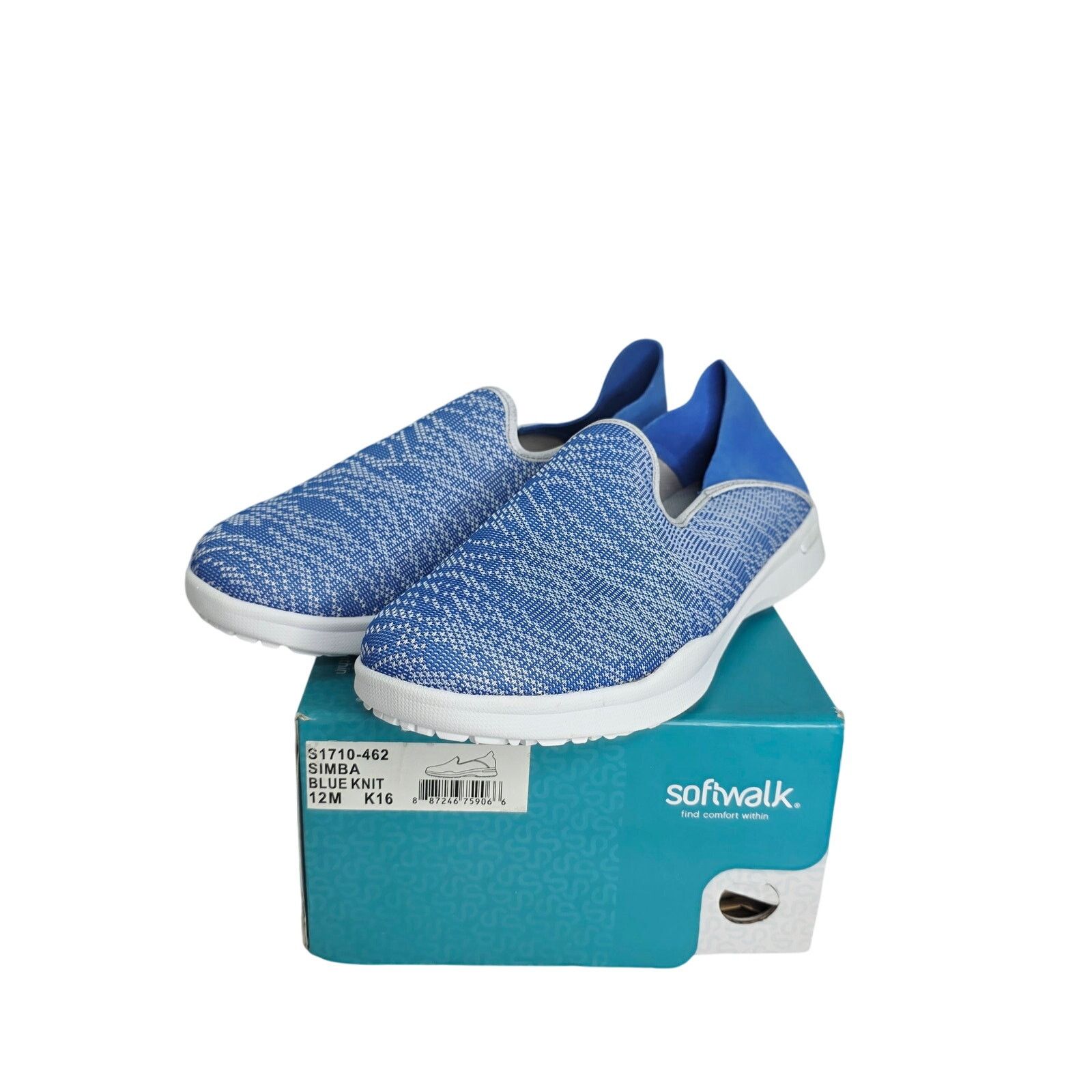 Other SoftWalk Simba Flat Blue Knit Low Top Slip On Sneakers Size US 12 / IT 42 - 1 Thumbnail