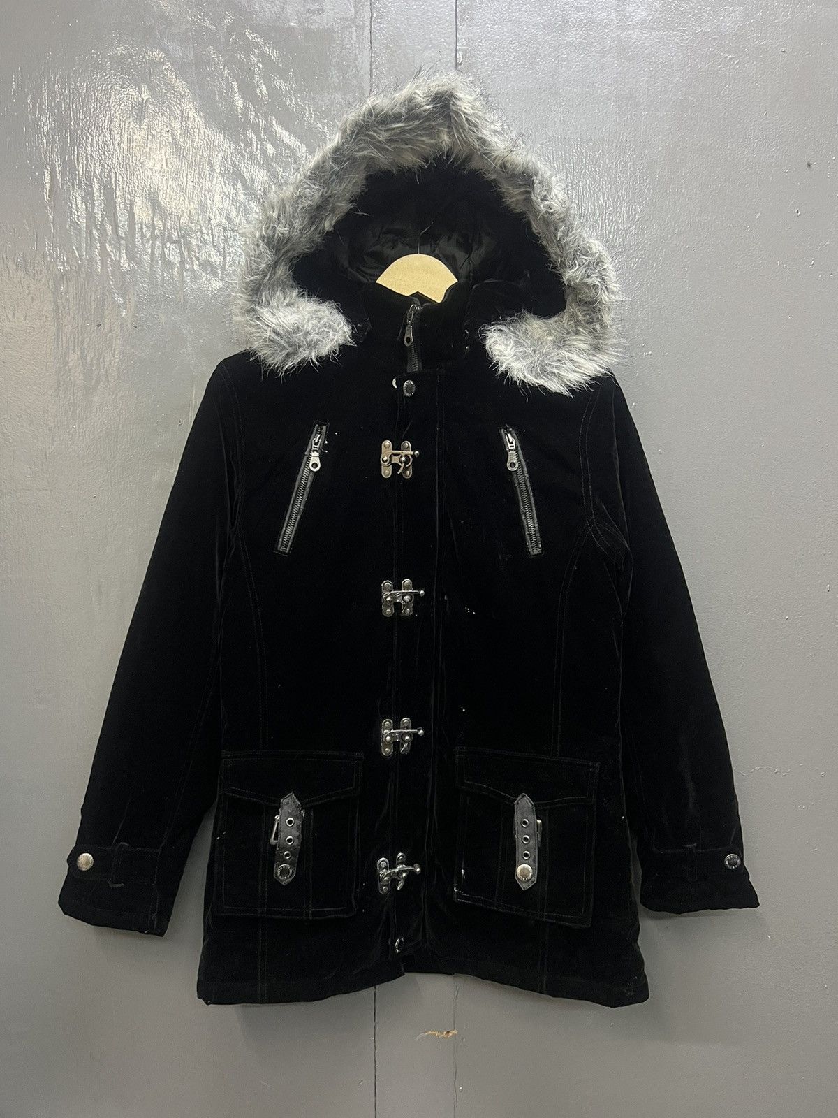 ✓00s in the attic fairy grunge far coat（All Night Coat